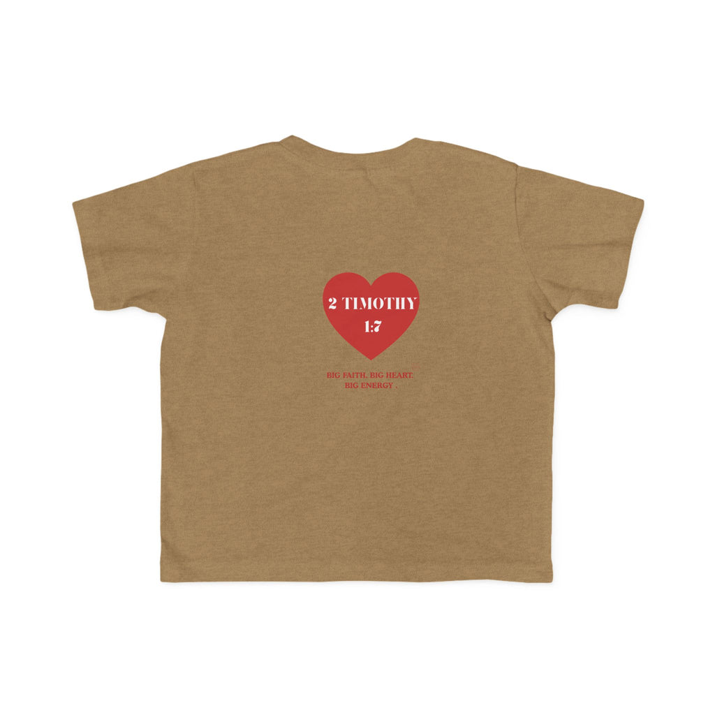 Toddler Jersey Tee — 2 Timothy 1:7 Heart Bible Verse Christian Kids Shirt