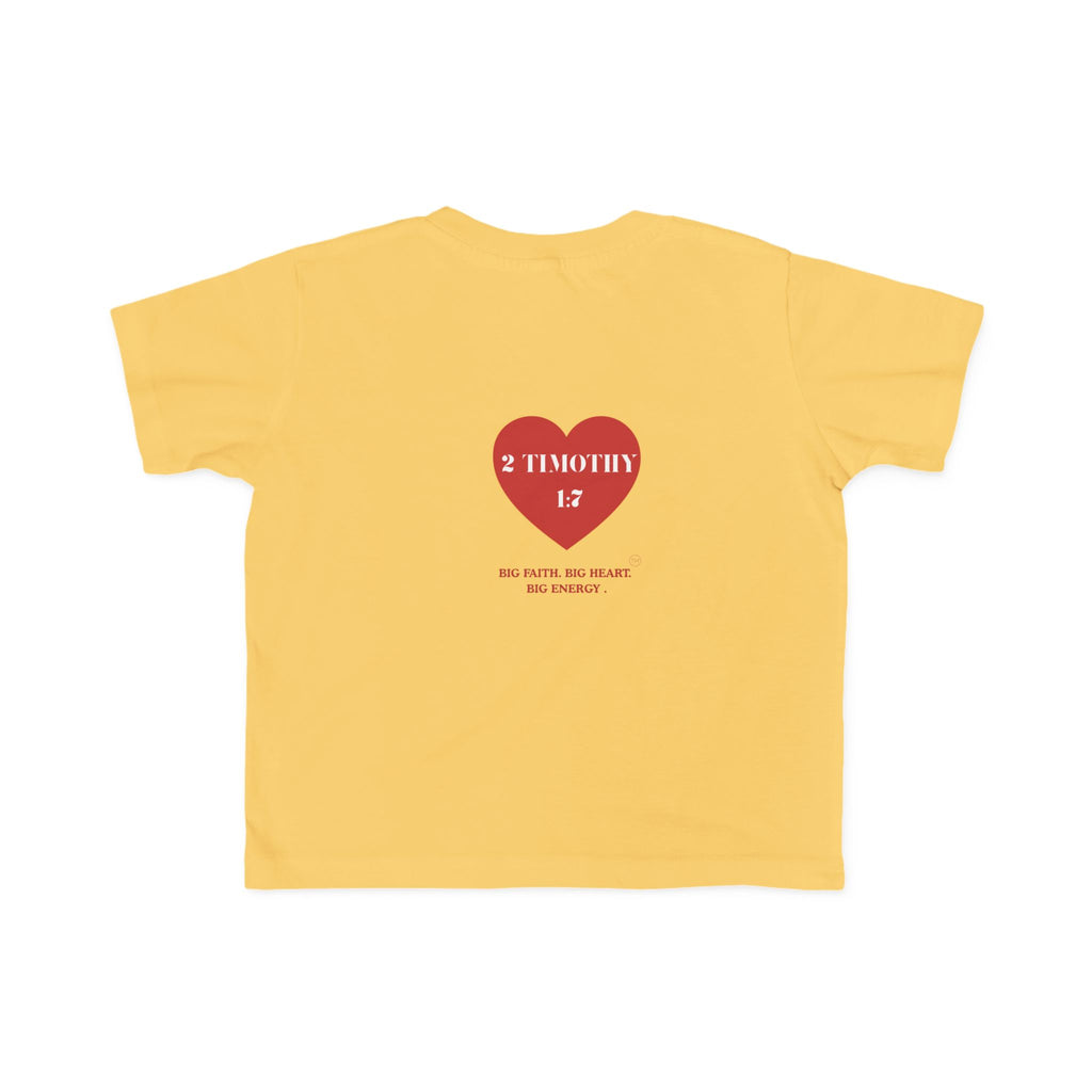 Toddler Jersey Tee — 2 Timothy 1:7 Heart Bible Verse Christian Kids Shirt