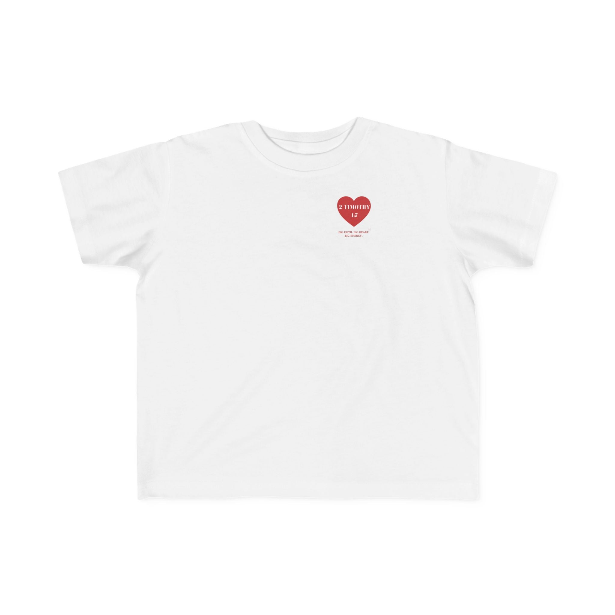 Toddler Jersey Tee — 2 Timothy 1:7 Heart Bible Verse Christian Kids Shirt
