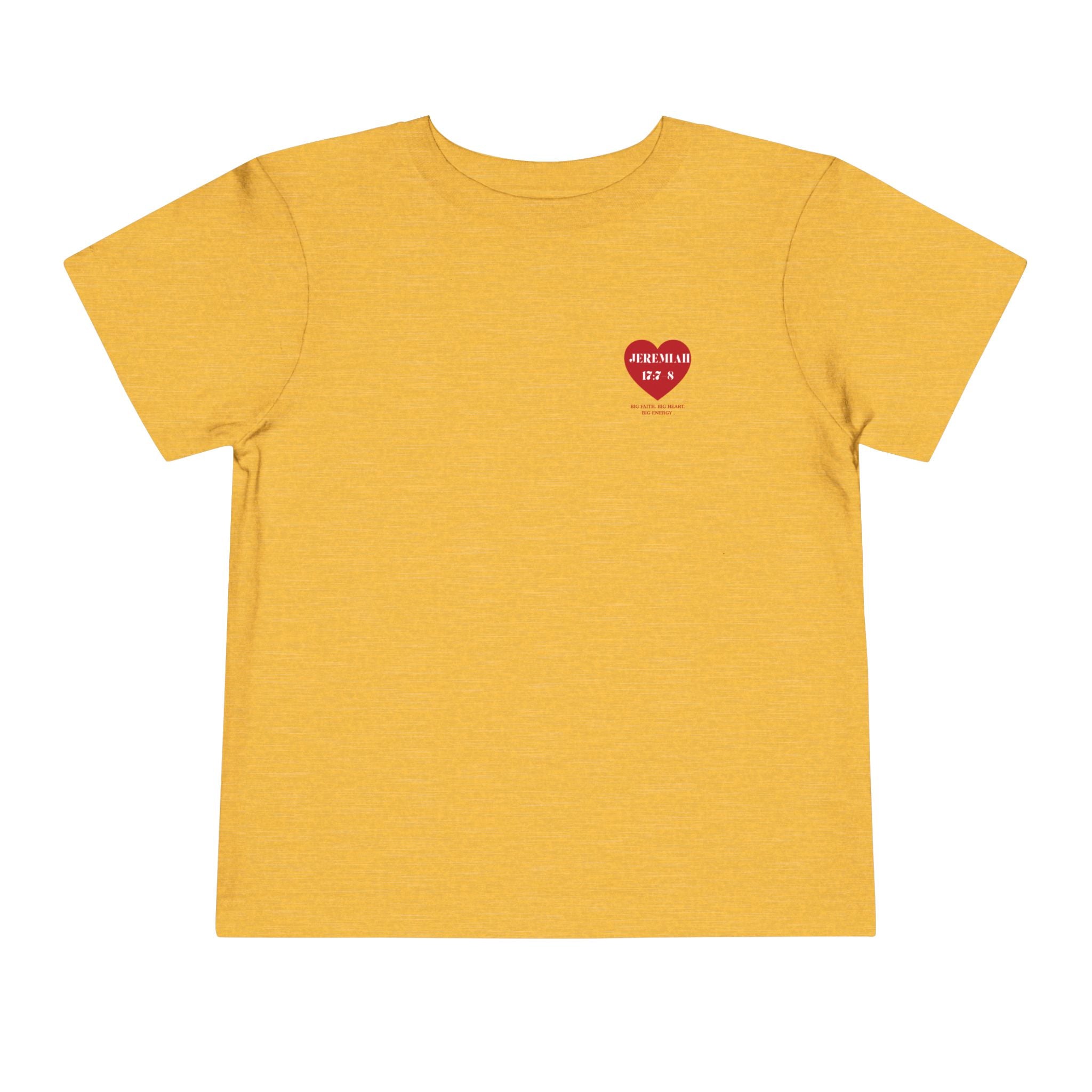 Toddler Tee — Red Heart "Jeremiah 17:7-8" Inspirational Bible Verse Shirt