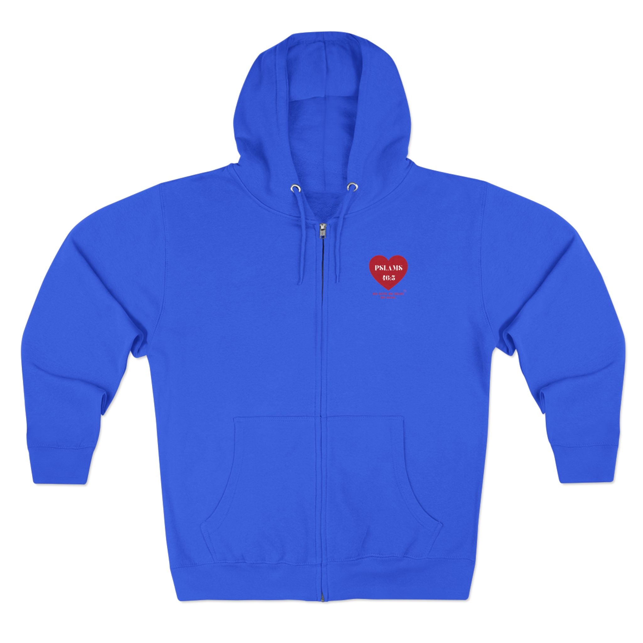 Psalm 46:5 Heart Zip Hoodie — 'God Is Within Her' Inspirational Zip-Up