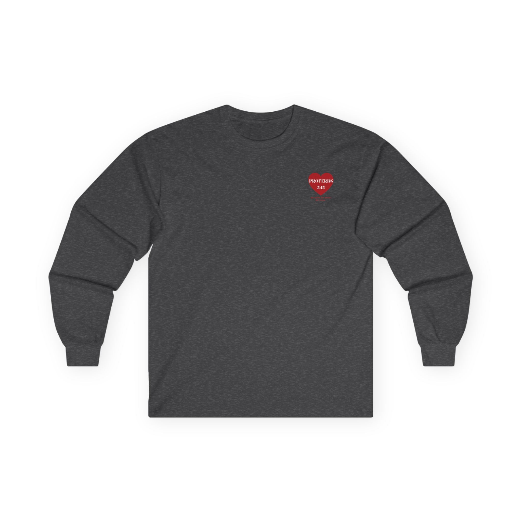 Faith-Inspired Long Sleeve Tee with Proverbs 3:15