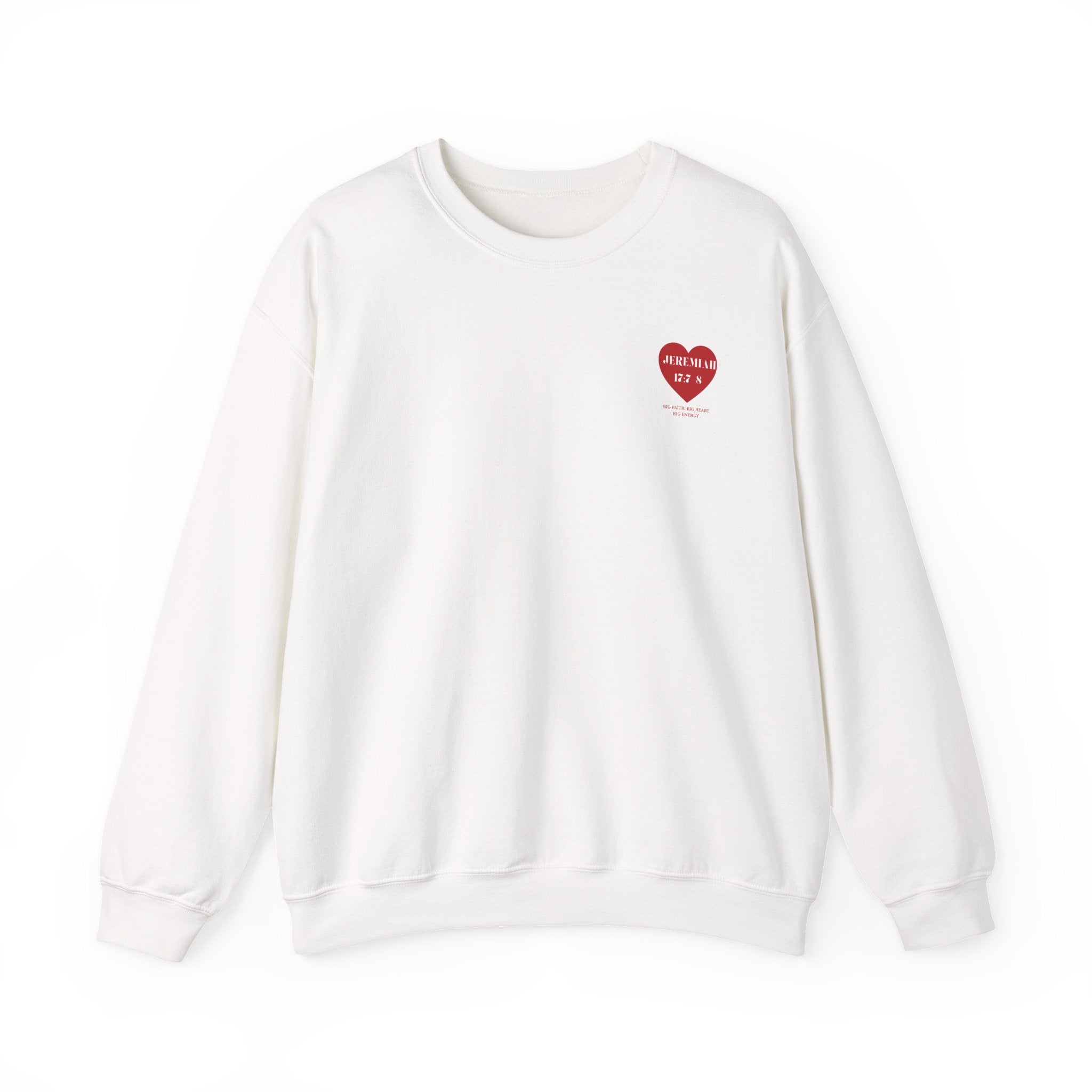Jeremiah 17:7-8 Heart Crewneck Sweatshirt – Inspirational Bible Verse Pullover