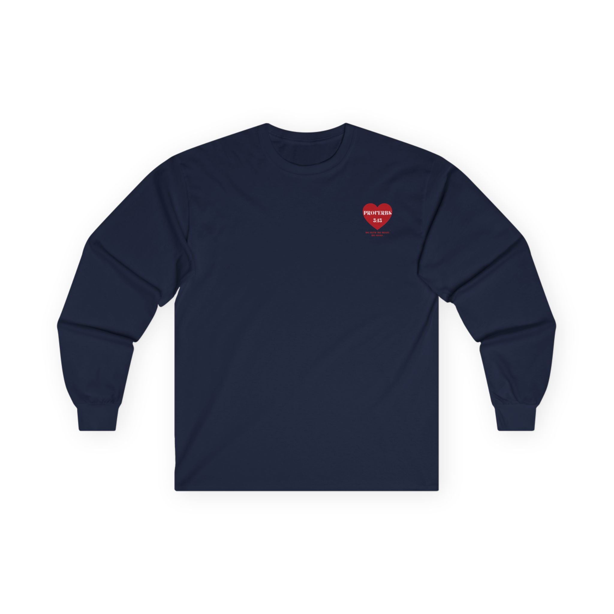 Faith-Inspired Long Sleeve Tee with Proverbs 3:15