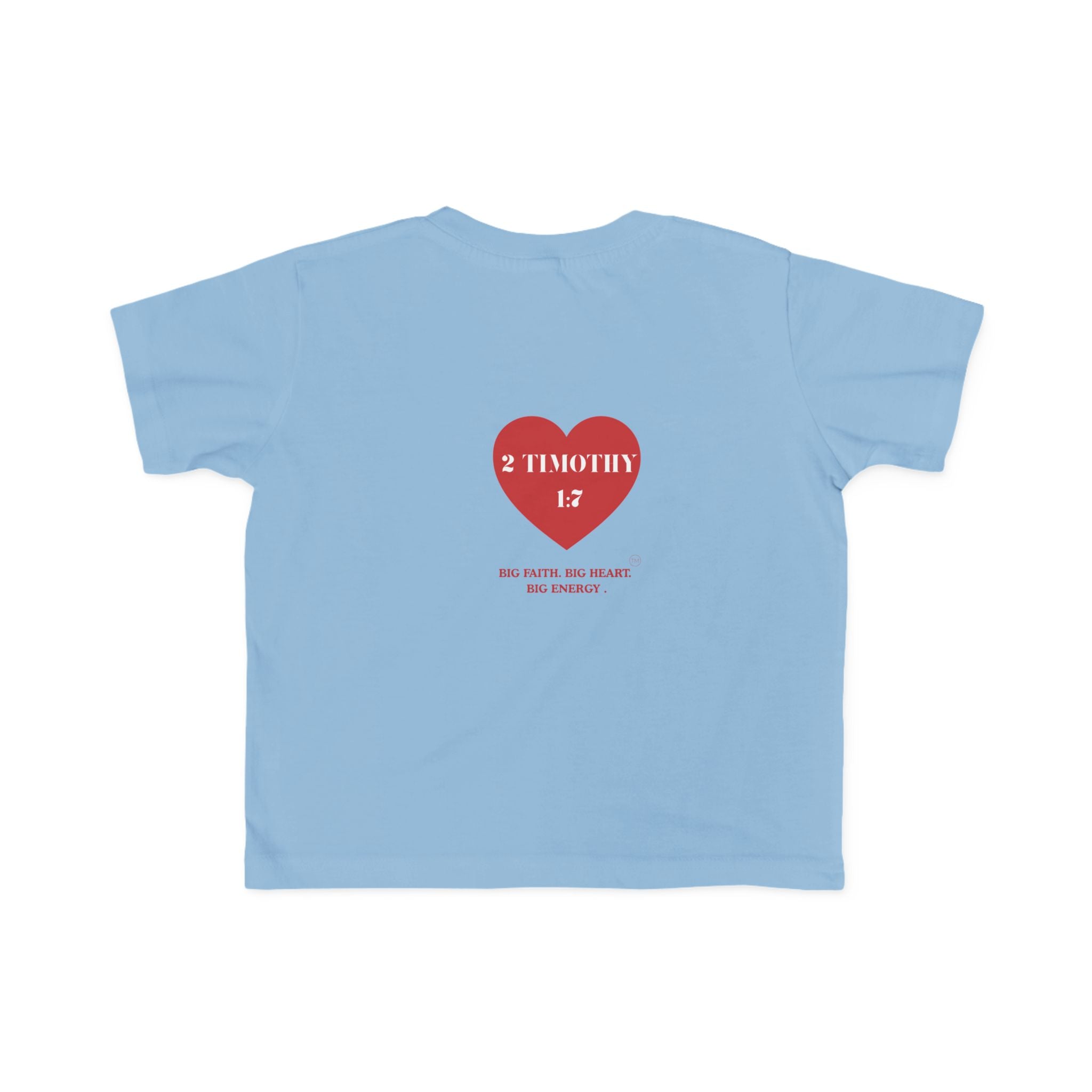 Toddler Jersey Tee — 2 Timothy 1:7 Heart Bible Verse Christian Kids Shirt