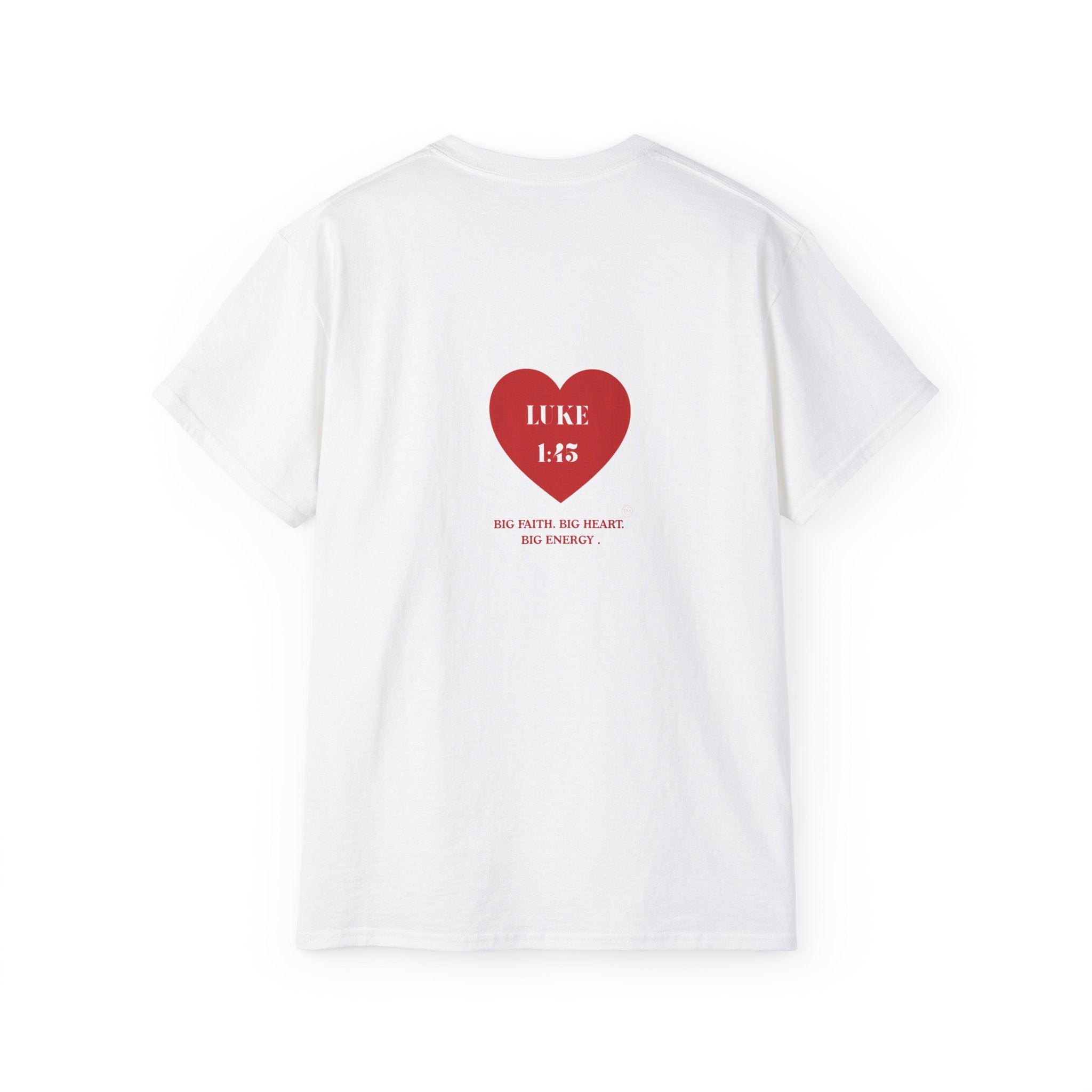 luke 1:45 Heart Unisex Verse ultra cotten– Christian Faith  T-Shirt