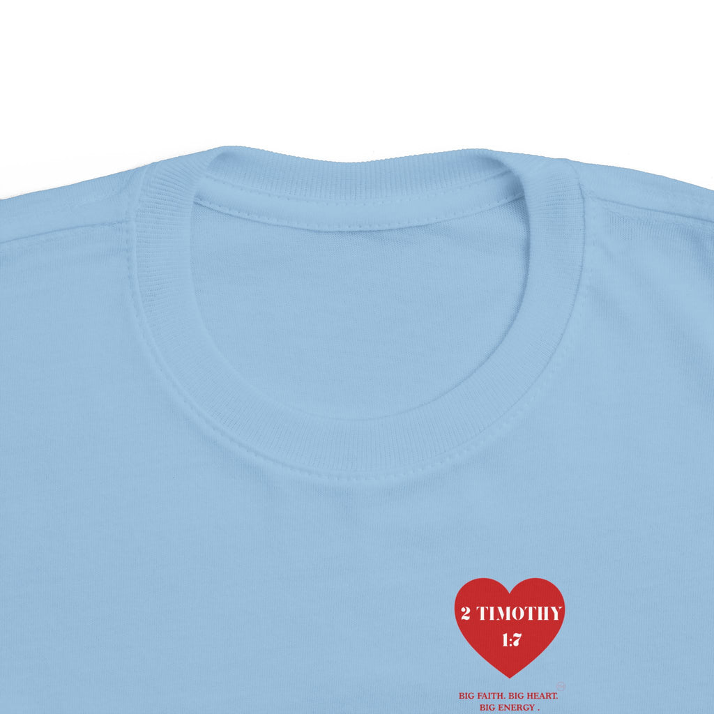 Toddler Jersey Tee — 2 Timothy 1:7 Heart Bible Verse Christian Kids Shirt