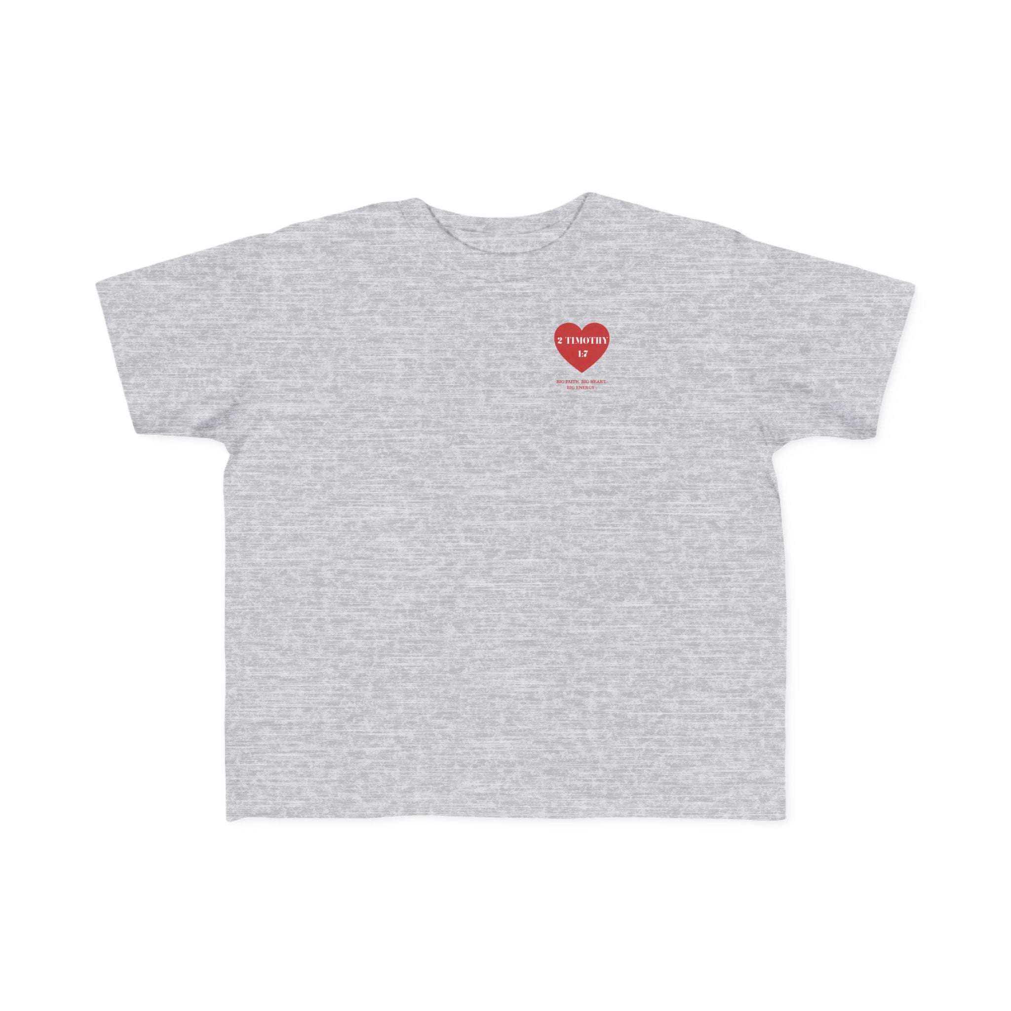 Toddler Jersey Tee — 2 Timothy 1:7 Heart Bible Verse Christian Kids Shirt