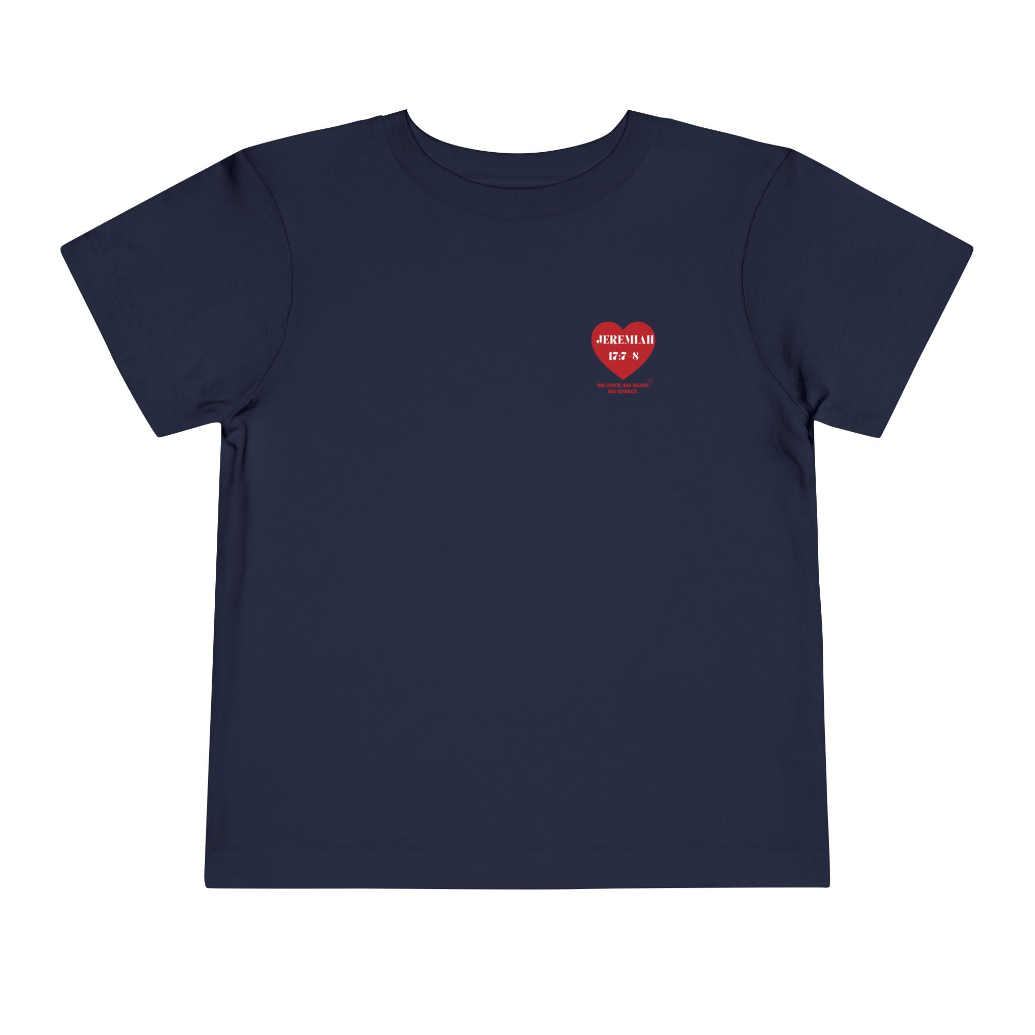 Toddler Tee — Red Heart "Jeremiah 17:7-8" Inspirational Bible Verse Shirt