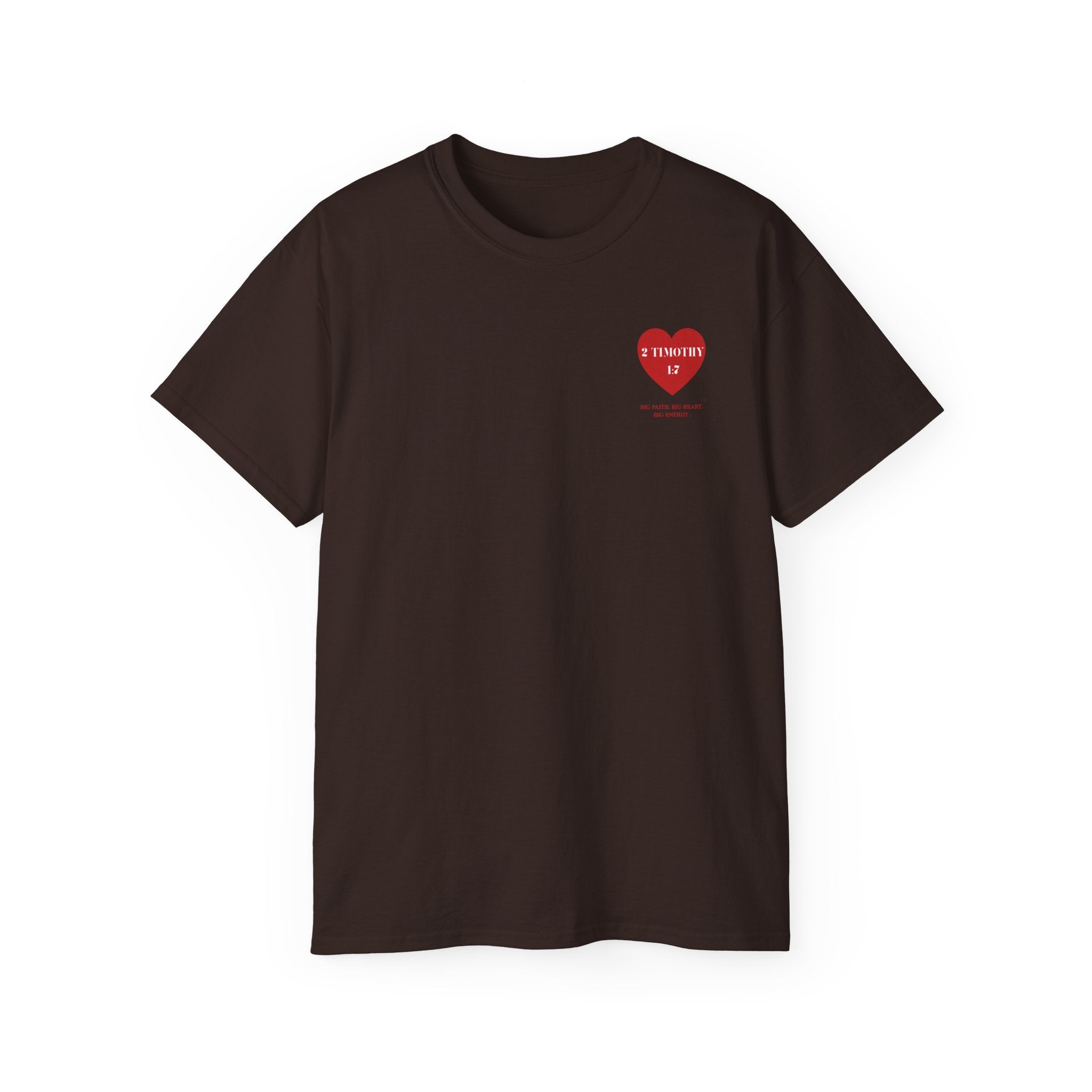 Unisex Christian Heart Tee — “2 Timothy 1:7” Inspirational Scripture T-Shirt