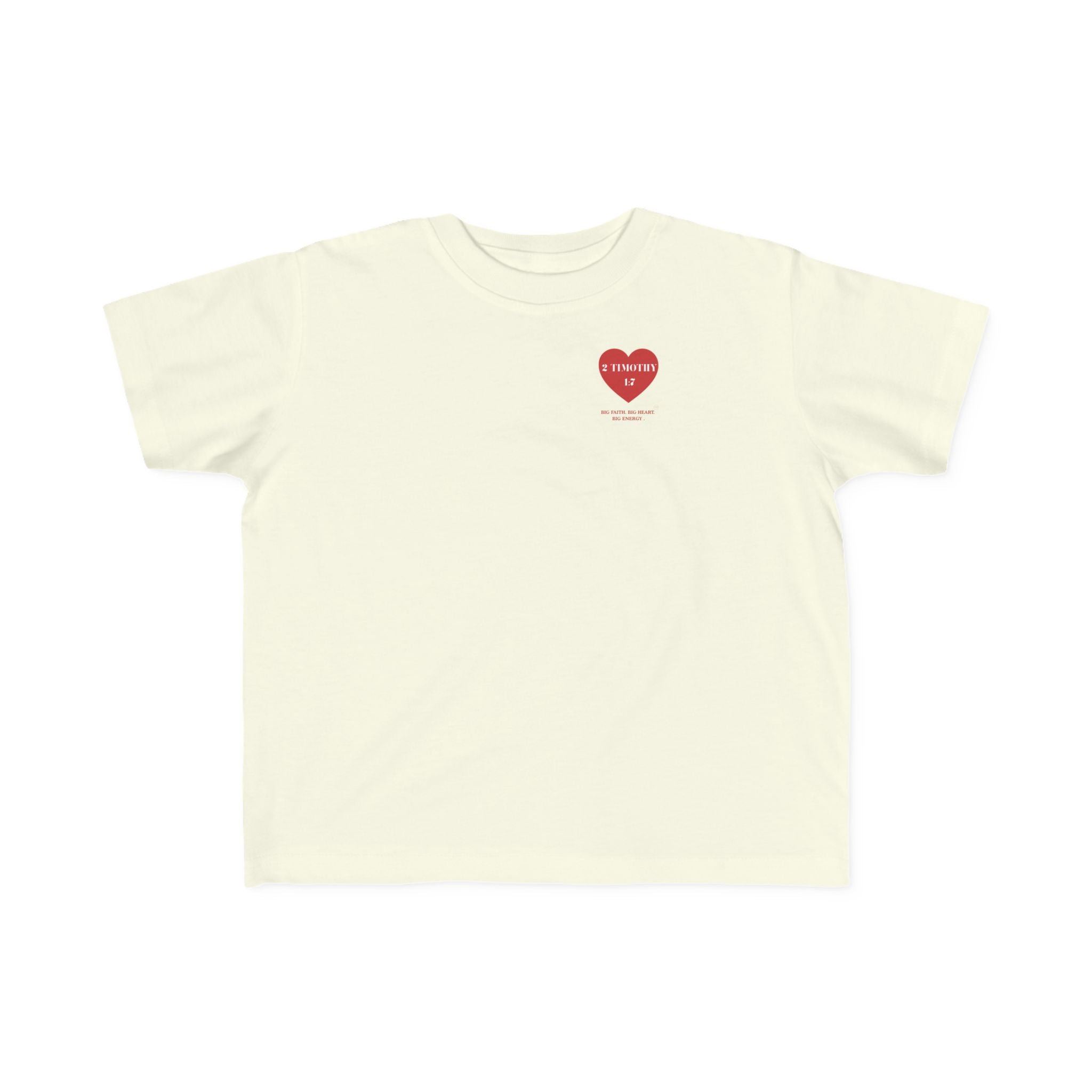 Toddler Jersey Tee — 2 Timothy 1:7 Heart Bible Verse Christian Kids Shirt