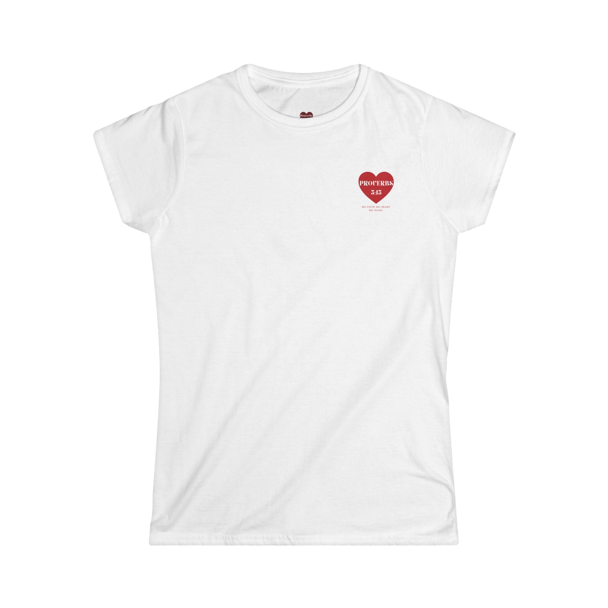 Women’s Tee — Heart 'Proverbs 3:15' Faith Graphic
