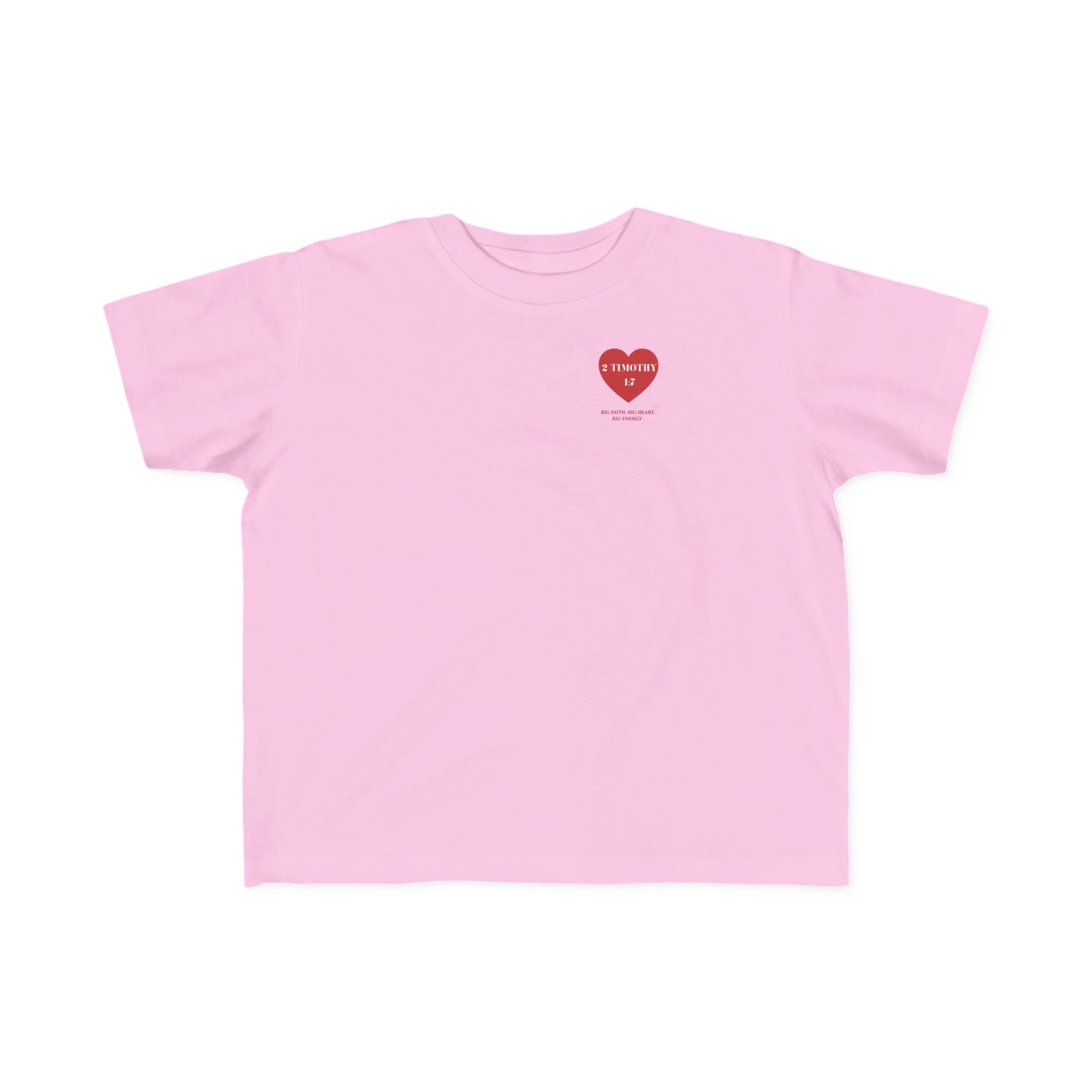 Toddler Jersey Tee — 2 Timothy 1:7 Heart Bible Verse Christian Kids Shirt