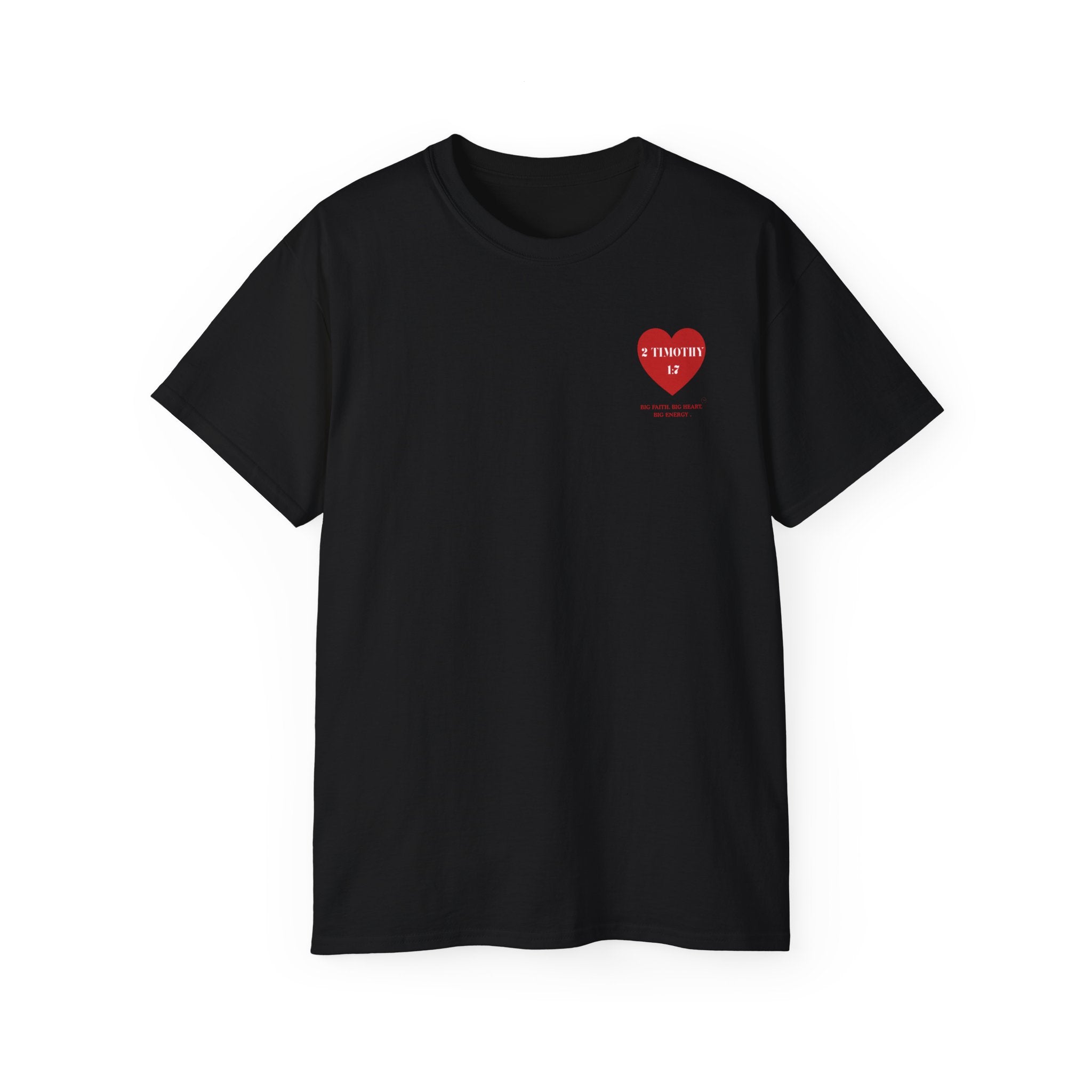 Unisex Christian Heart Tee — “2 Timothy 1:7” Inspirational Scripture T-Shirt