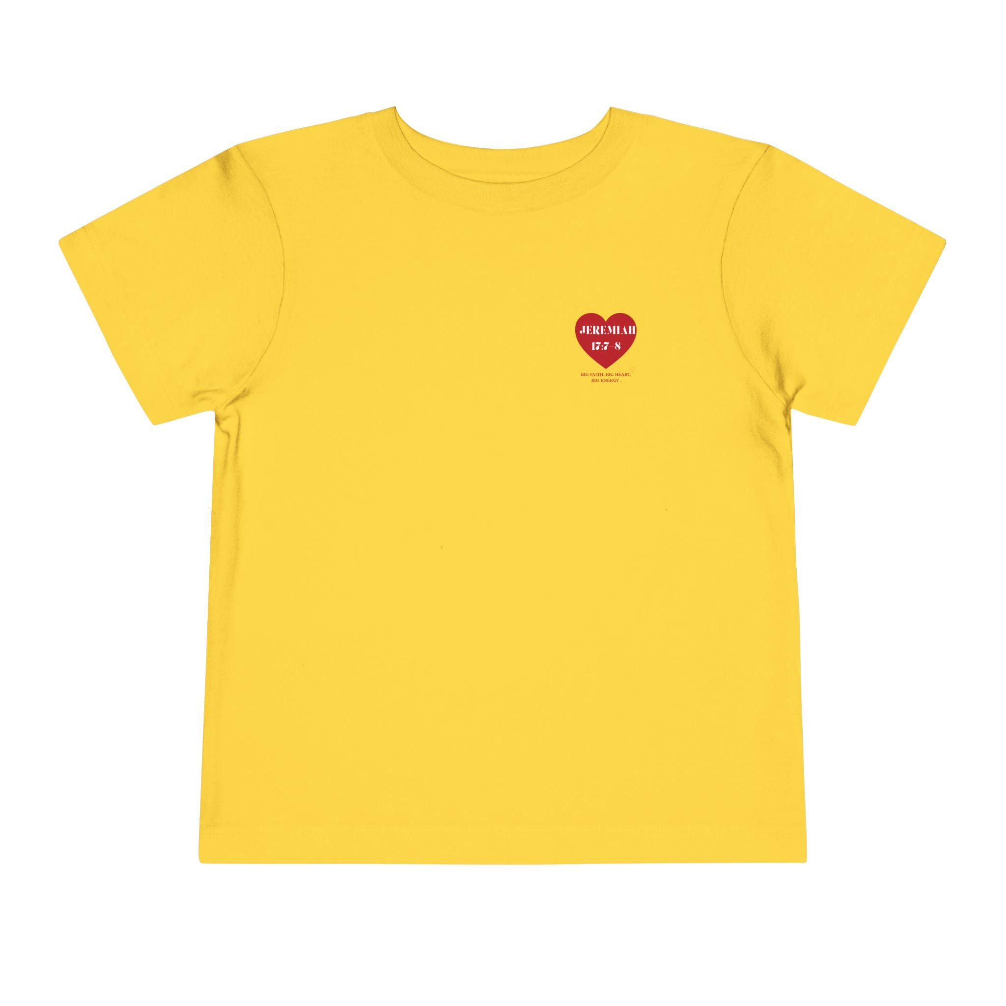 Toddler Tee — Red Heart "Jeremiah 17:7-8" Inspirational Bible Verse Shirt