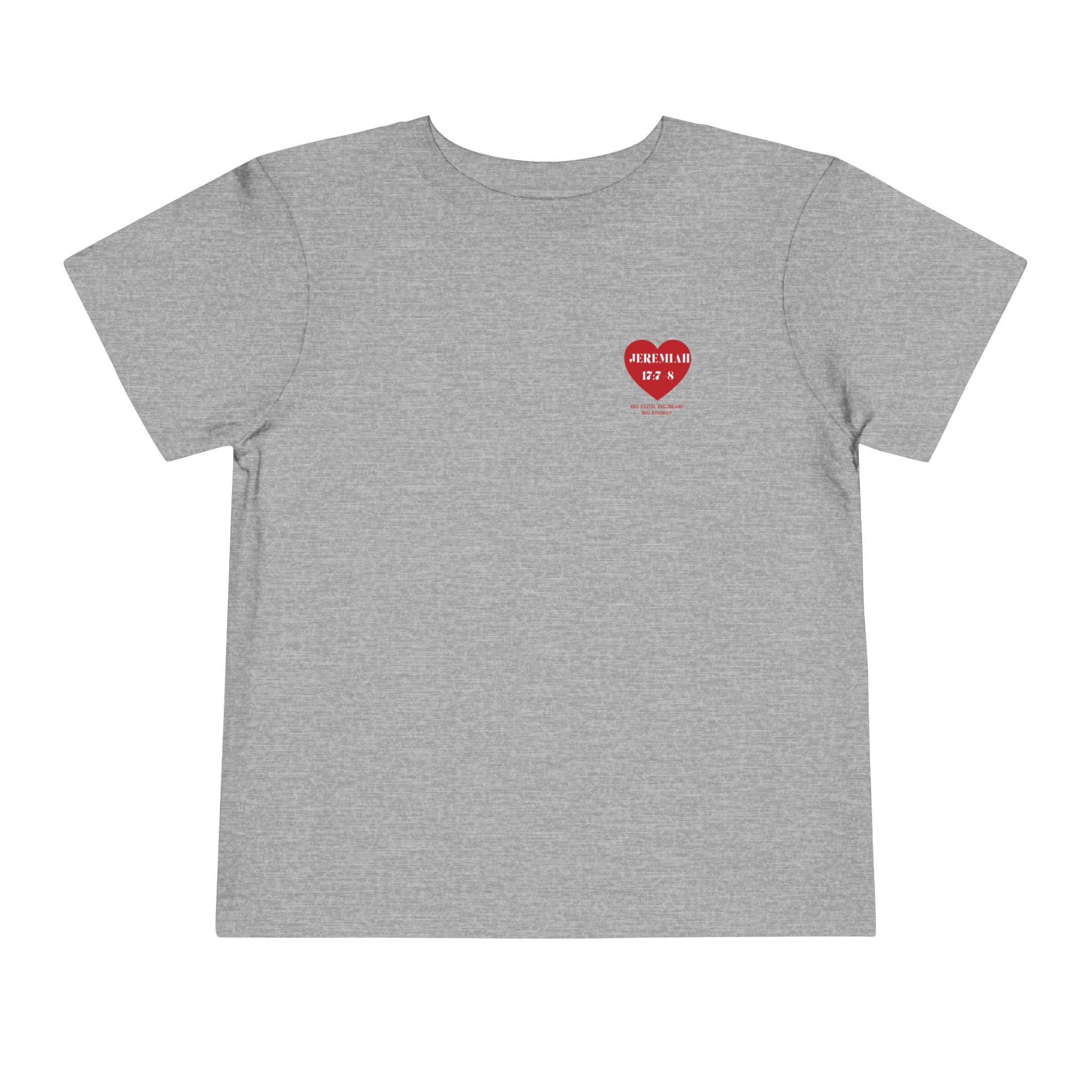 Toddler Tee — Red Heart "Jeremiah 17:7-8" Inspirational Bible Verse Shirt