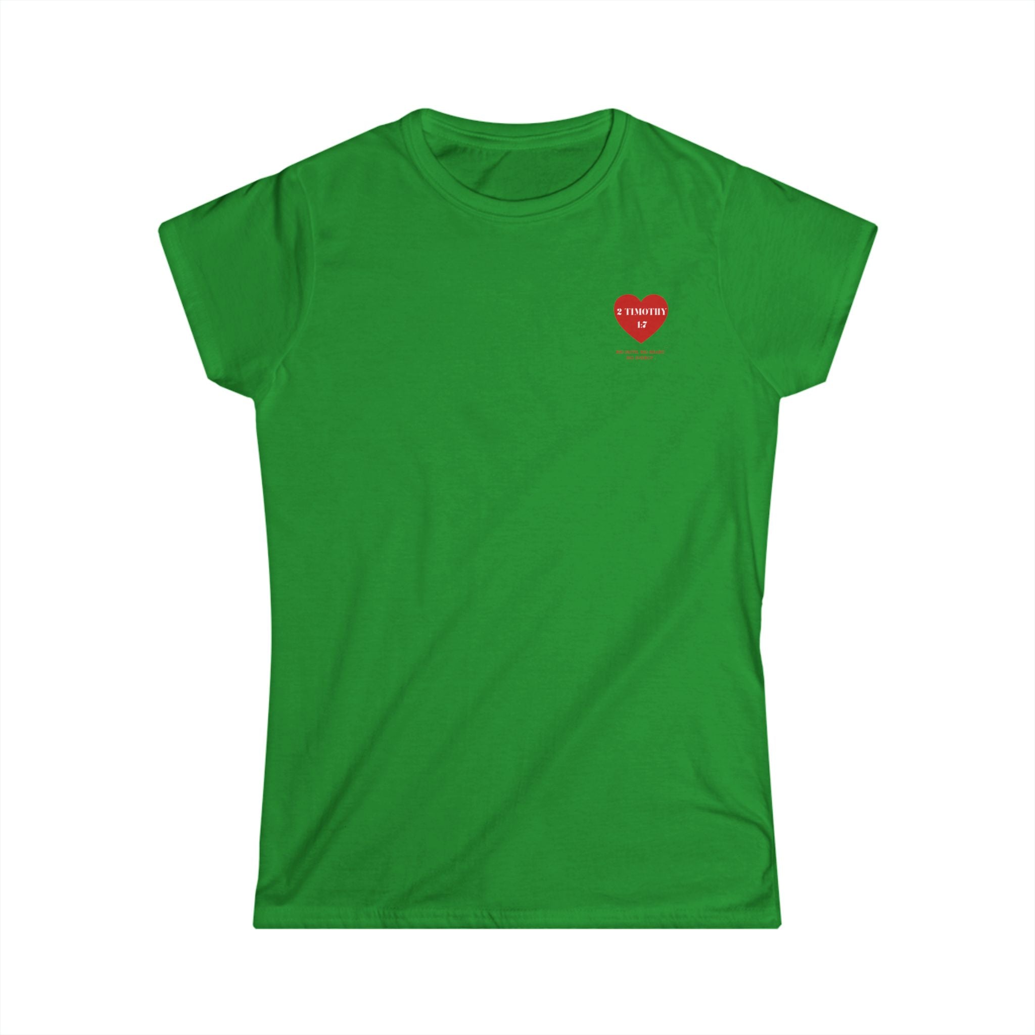 Women's Tee — 2 Timothy 1:7 Heart Faith T‑Shirt