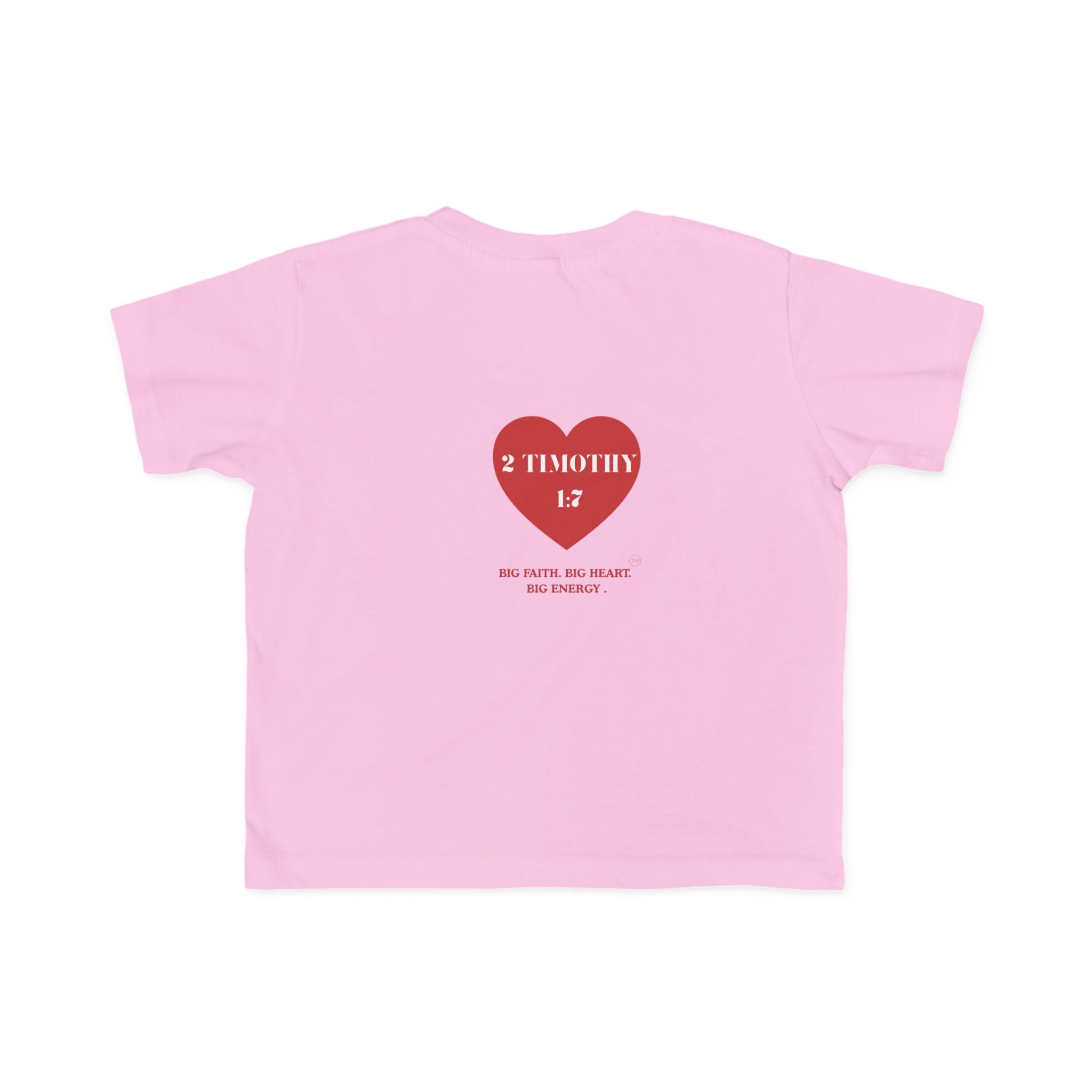 Toddler Jersey Tee — 2 Timothy 1:7 Heart Bible Verse Christian Kids Shirt