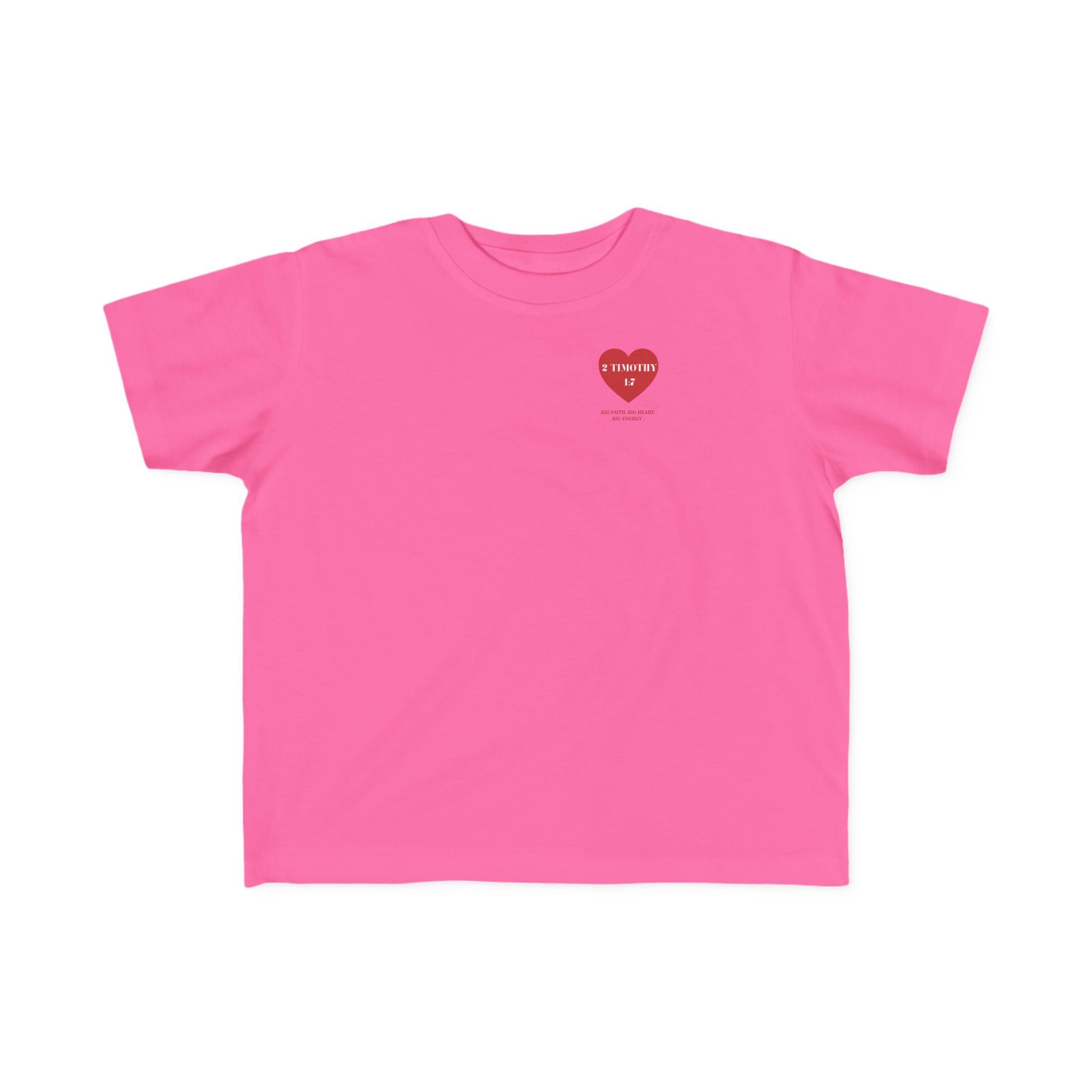 Toddler Jersey Tee — 2 Timothy 1:7 Heart Bible Verse Christian Kids Shirt
