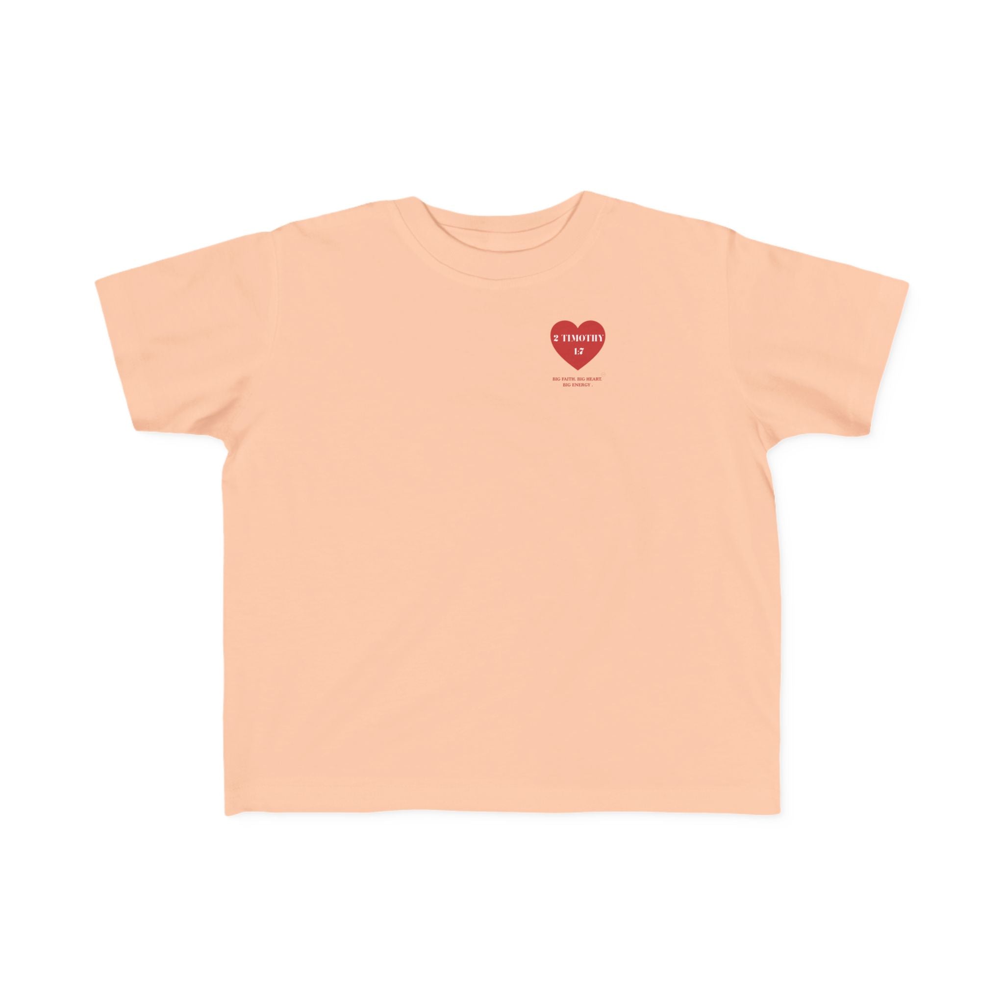 Toddler Jersey Tee — 2 Timothy 1:7 Heart Bible Verse Christian Kids Shirt