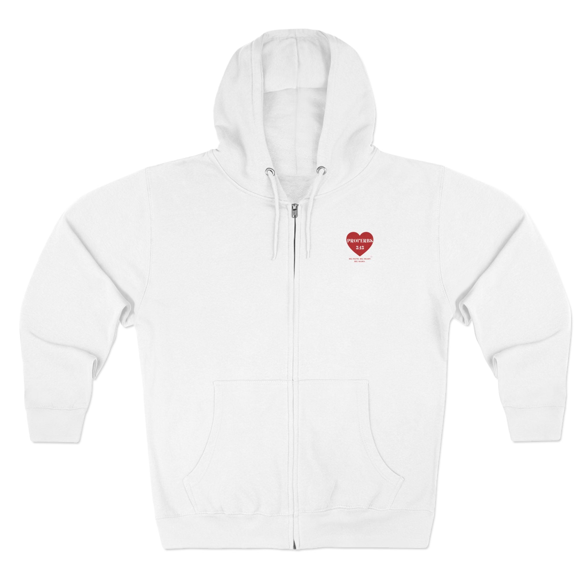 Zip Hoodie - Proverbs 3:15 Heart Graphic Zip-Up Hoodie
