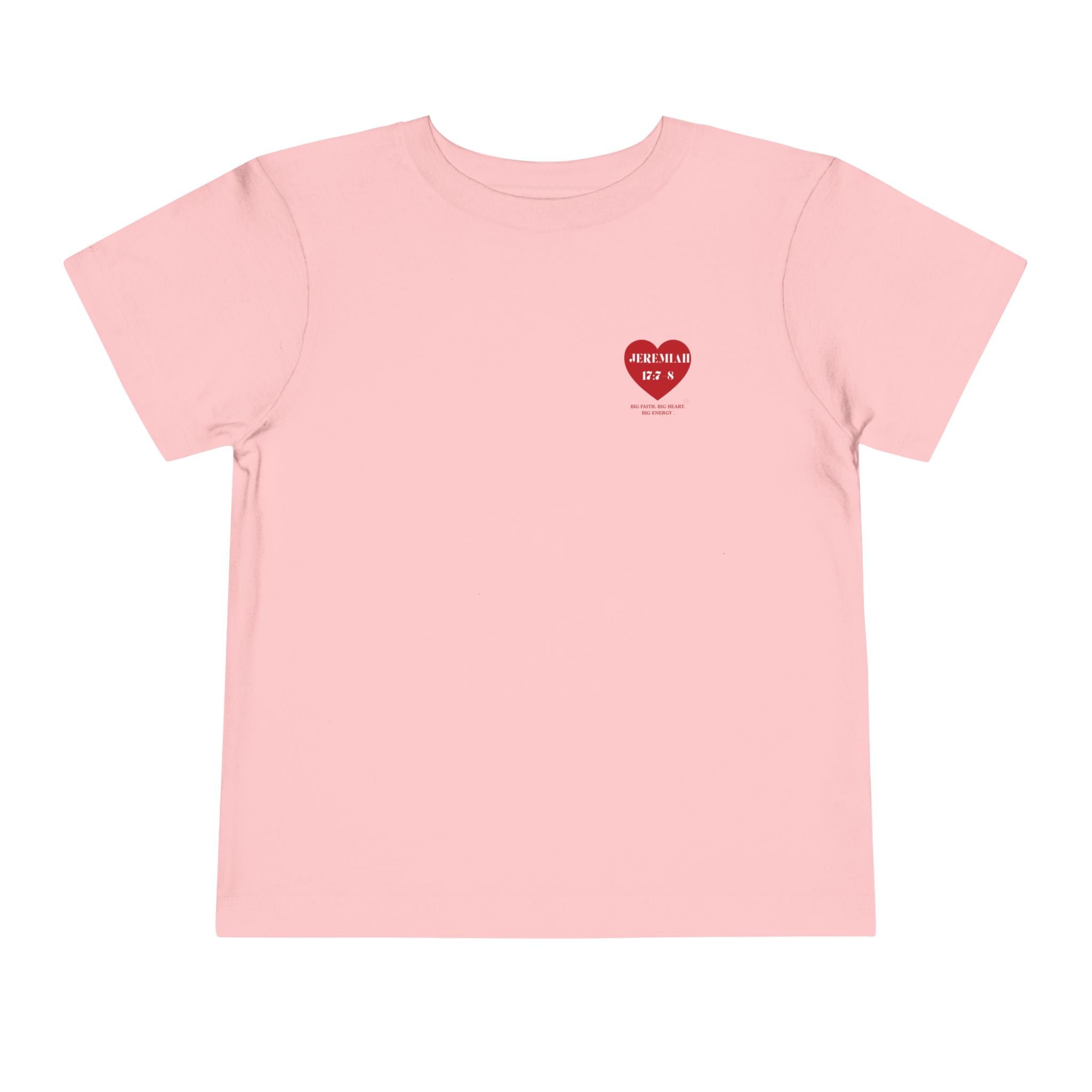 Toddler Tee — Red Heart "Jeremiah 17:7-8" Inspirational Bible Verse Shirt