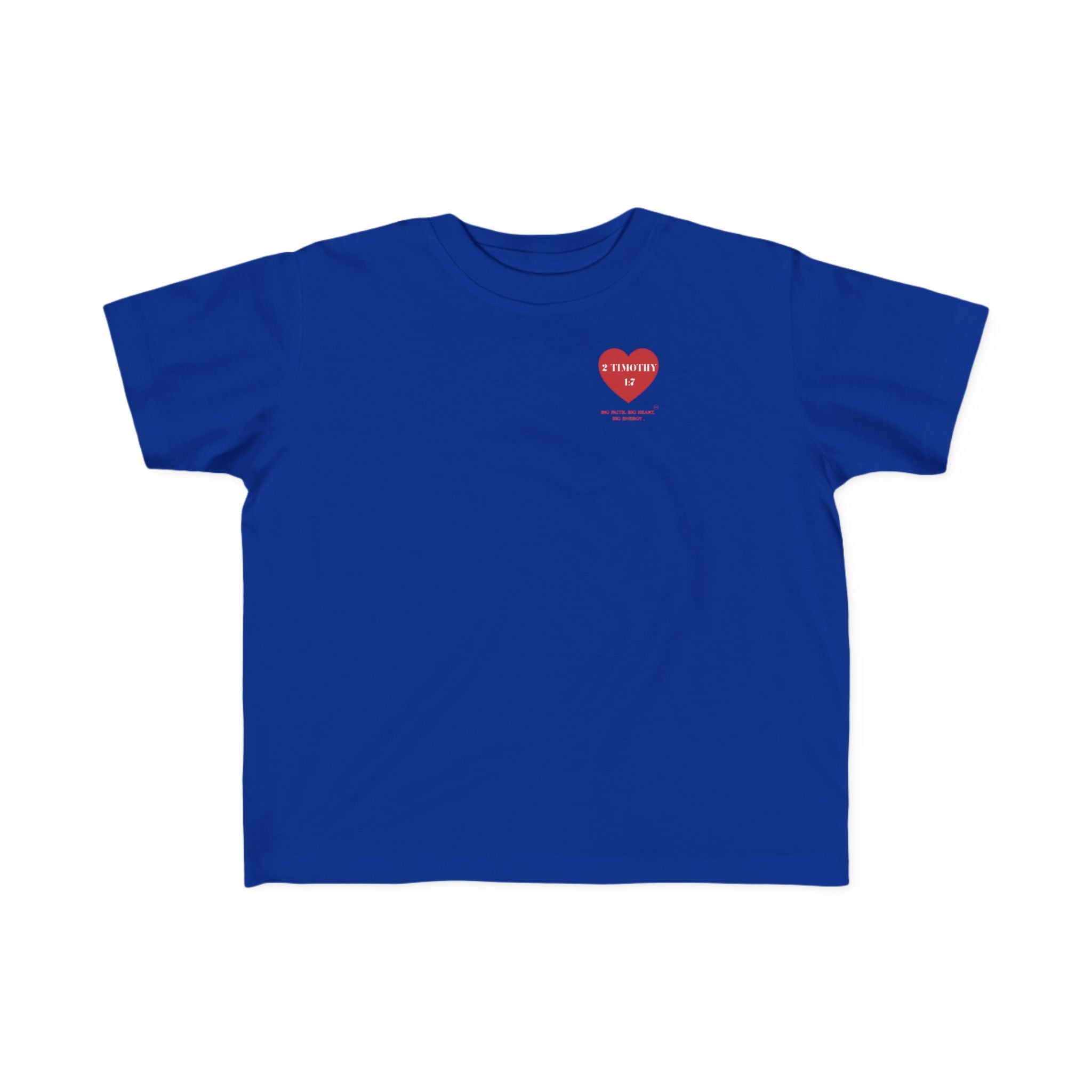 Toddler Jersey Tee — 2 Timothy 1:7 Heart Bible Verse Christian Kids Shirt