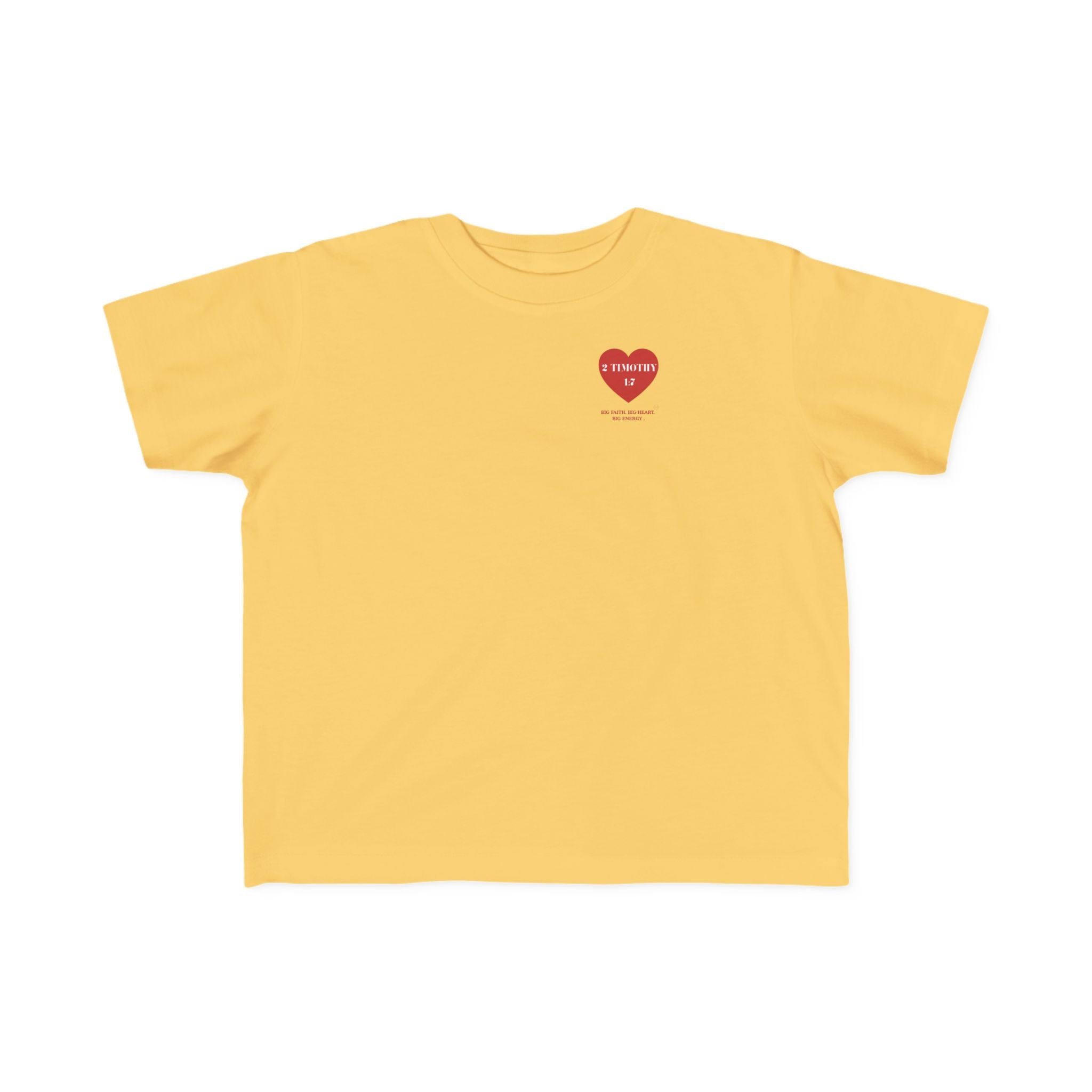 Toddler Jersey Tee — 2 Timothy 1:7 Heart Bible Verse Christian Kids Shirt