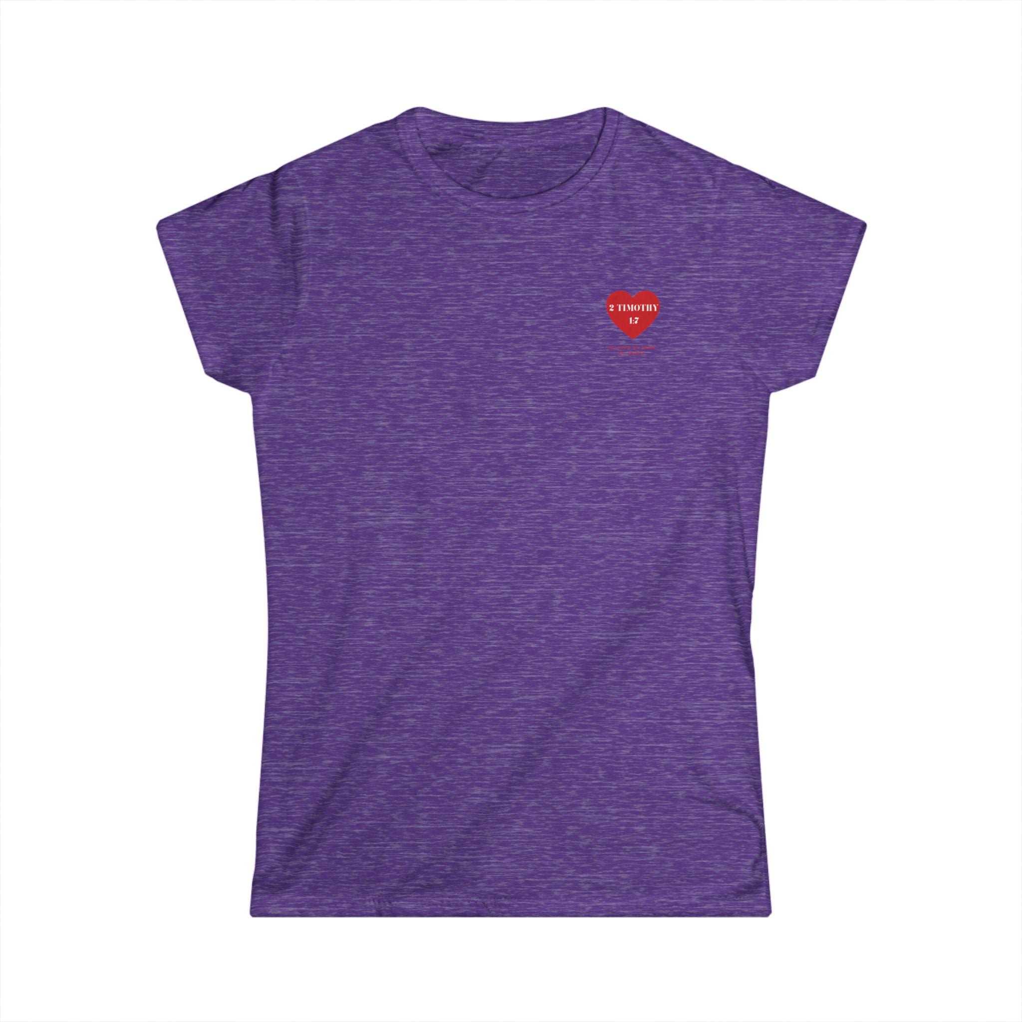 Women's Tee — 2 Timothy 1:7 Heart Faith T‑Shirt