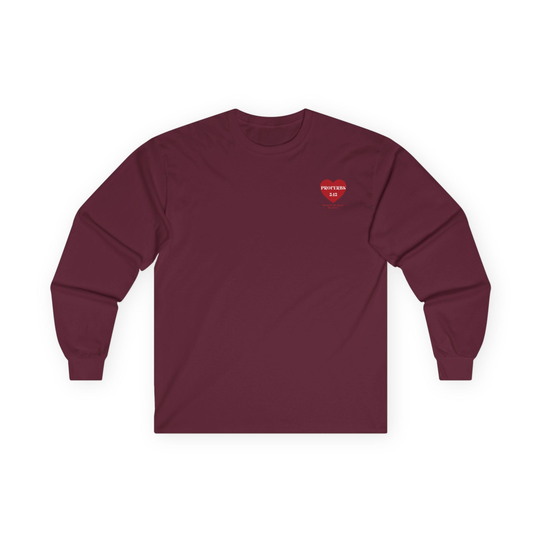 Faith-Inspired Long Sleeve Tee with Proverbs 3:15