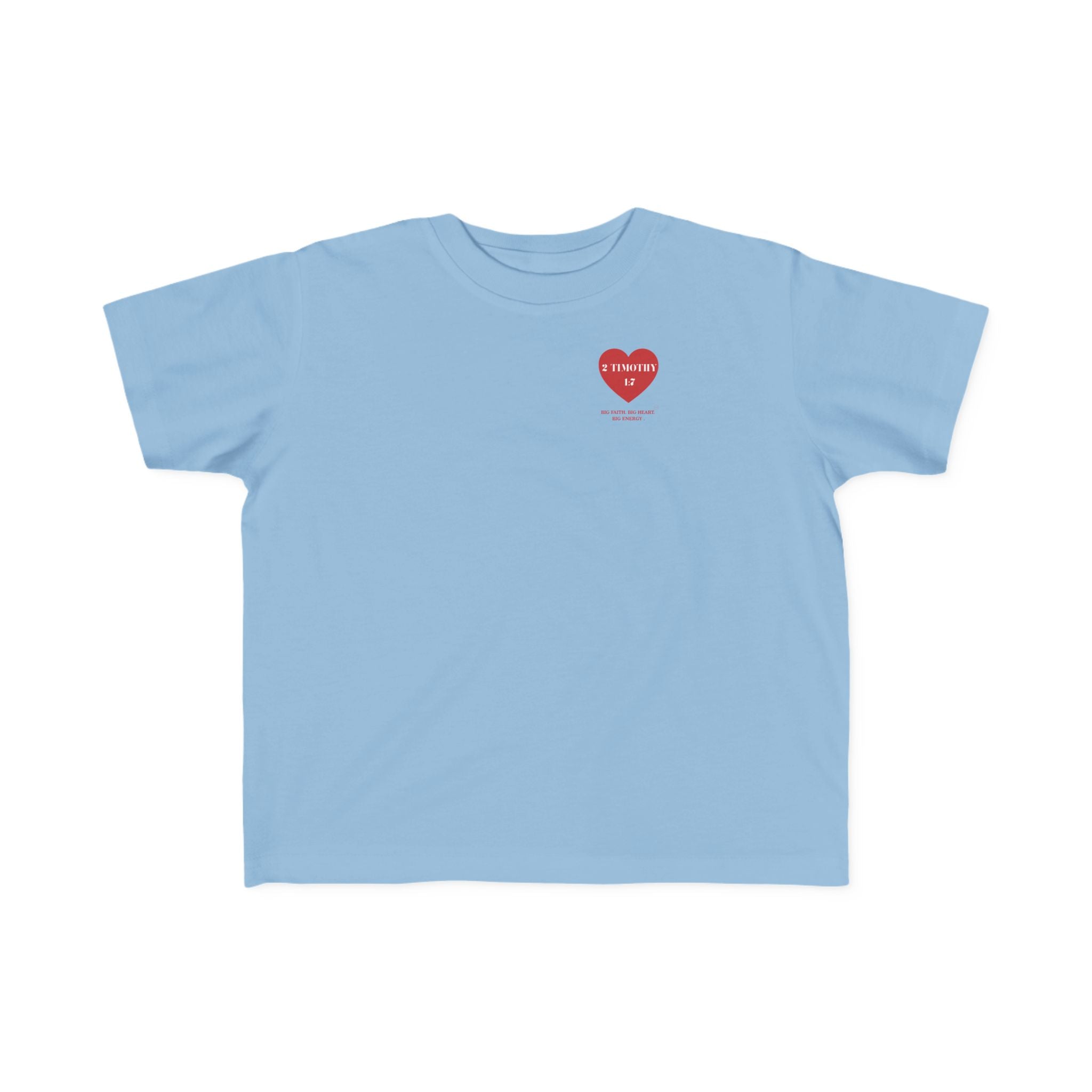 Toddler Jersey Tee — 2 Timothy 1:7 Heart Bible Verse Christian Kids Shirt