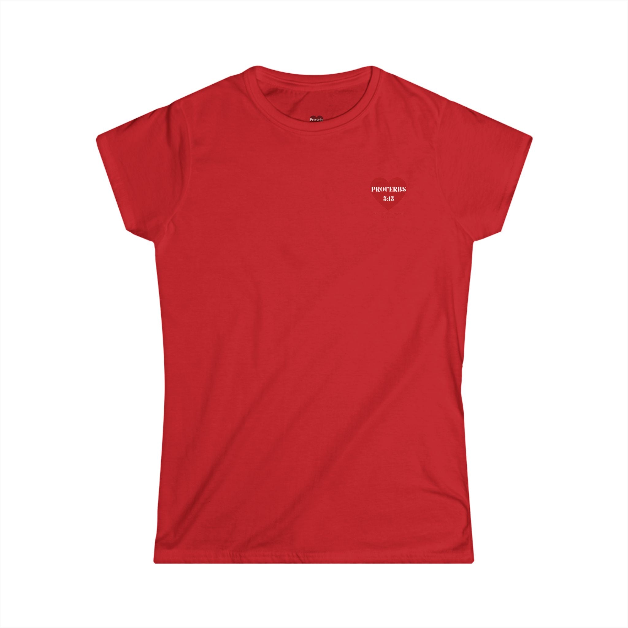 Women’s Tee — Heart 'Proverbs 3:15' Faith Graphic