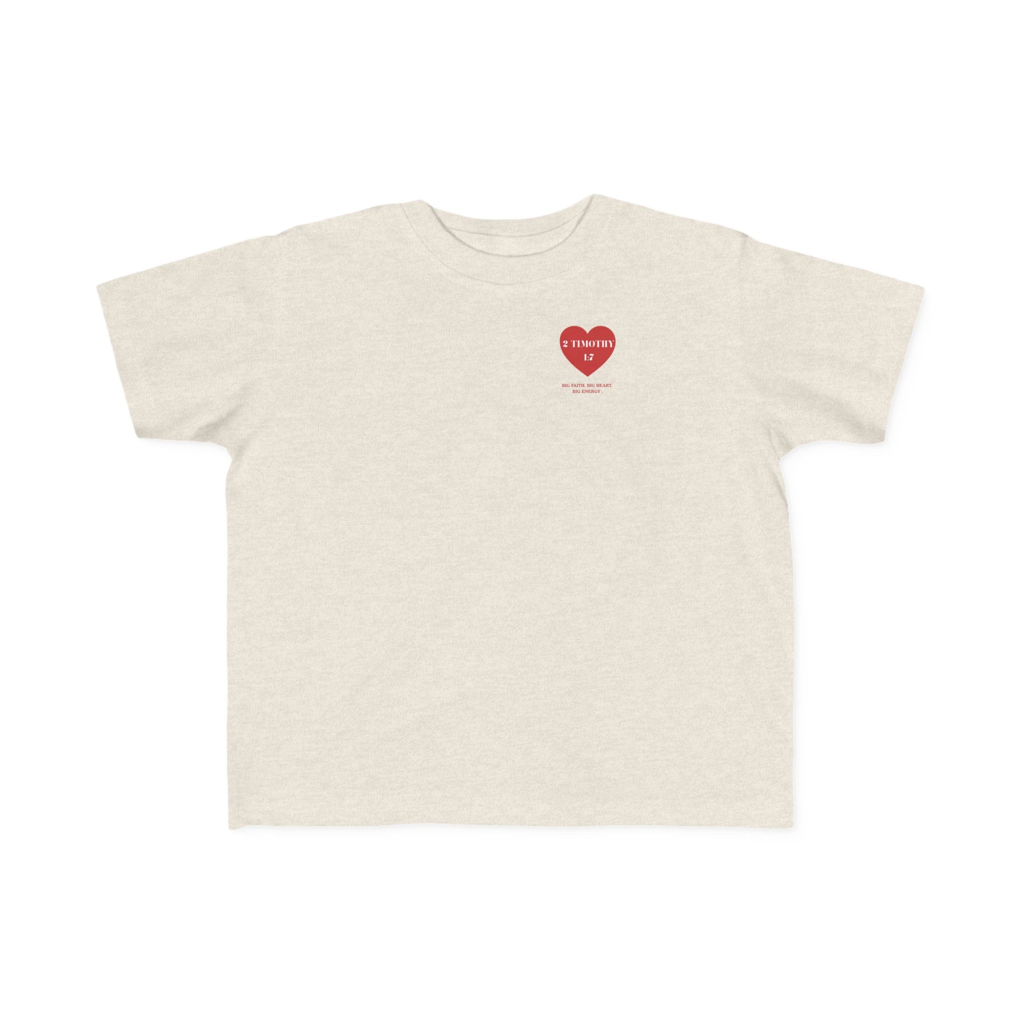 Toddler Jersey Tee — 2 Timothy 1:7 Heart Bible Verse Christian Kids Shirt