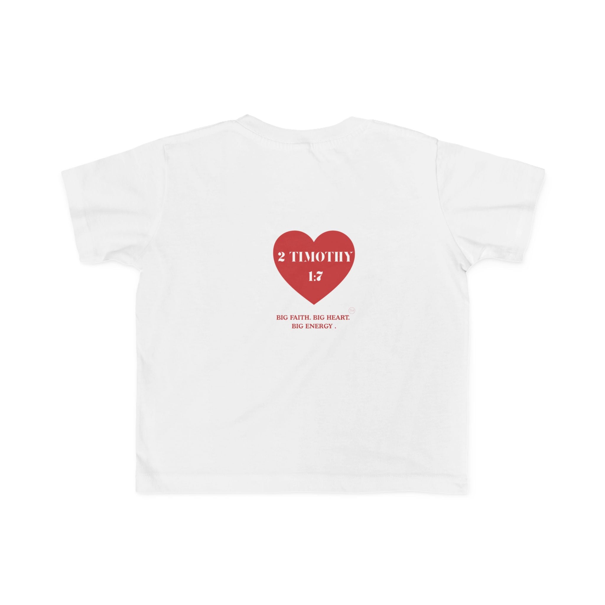 Toddler Jersey Tee — 2 Timothy 1:7 Heart Bible Verse Christian Kids Shirt
