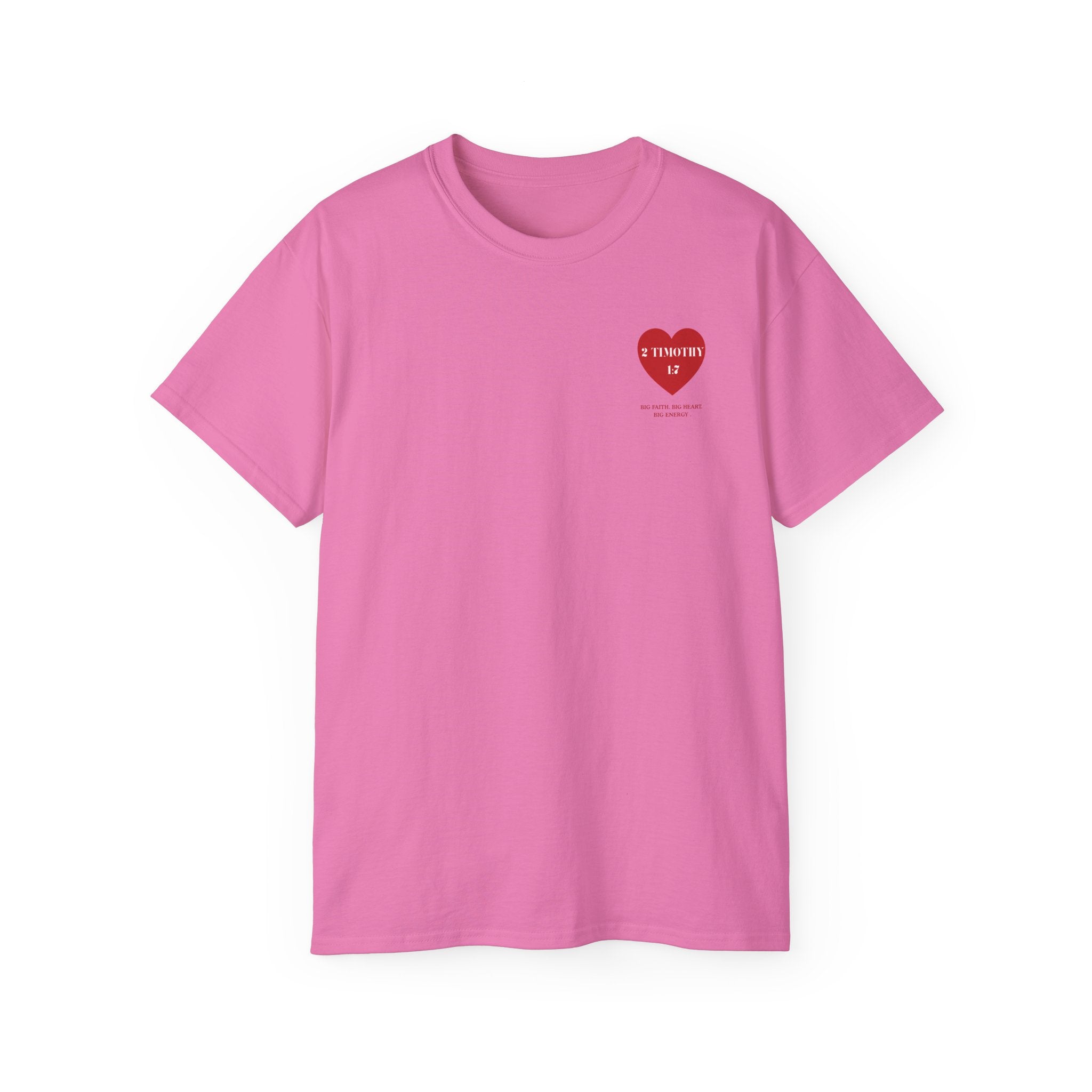 Unisex Christian Heart Tee — “2 Timothy 1:7” Inspirational Scripture T-Shirt
