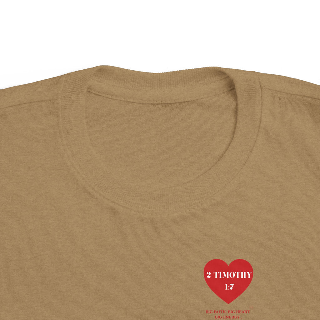 Toddler Jersey Tee — 2 Timothy 1:7 Heart Bible Verse Christian Kids Shirt