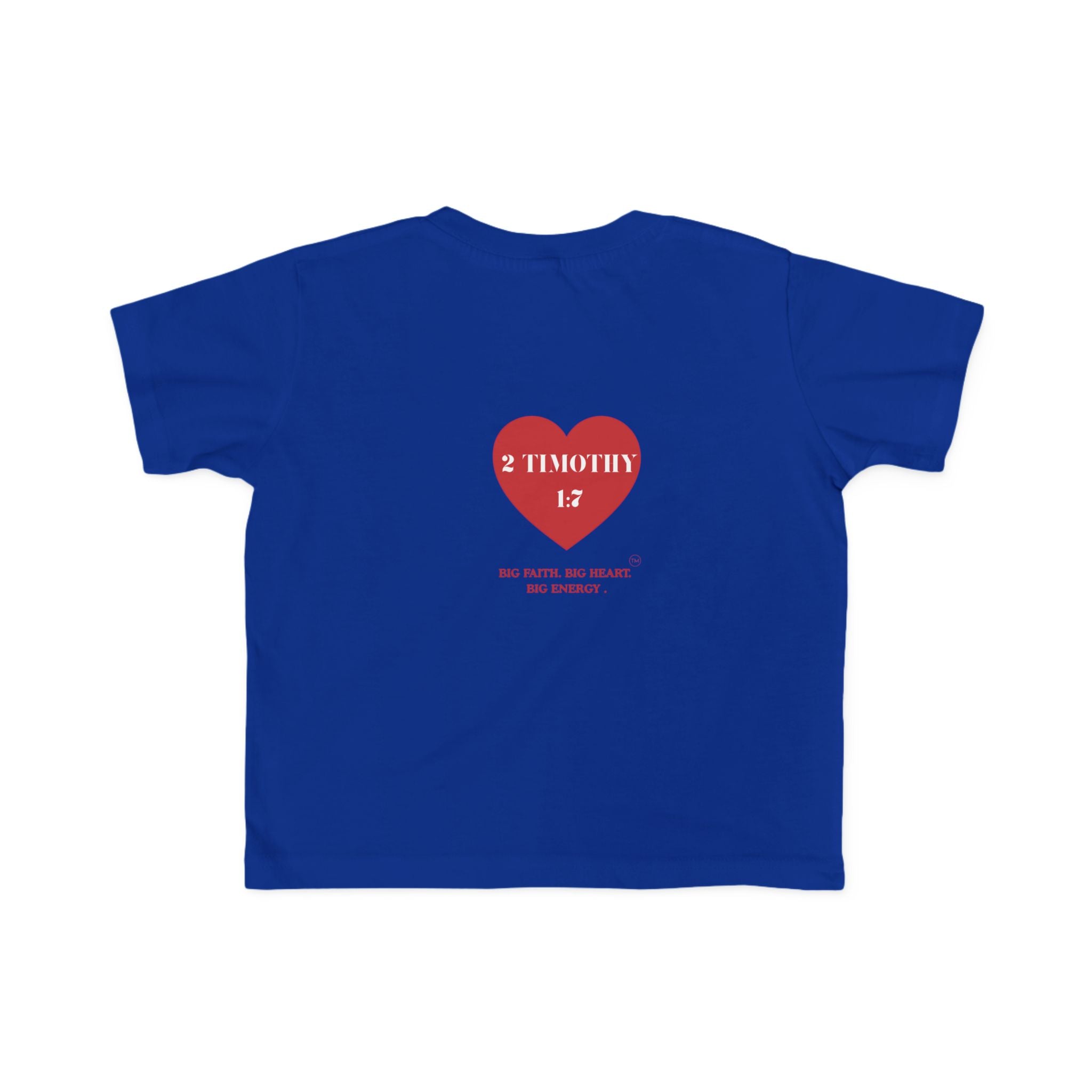 Toddler Jersey Tee — 2 Timothy 1:7 Heart Bible Verse Christian Kids Shirt