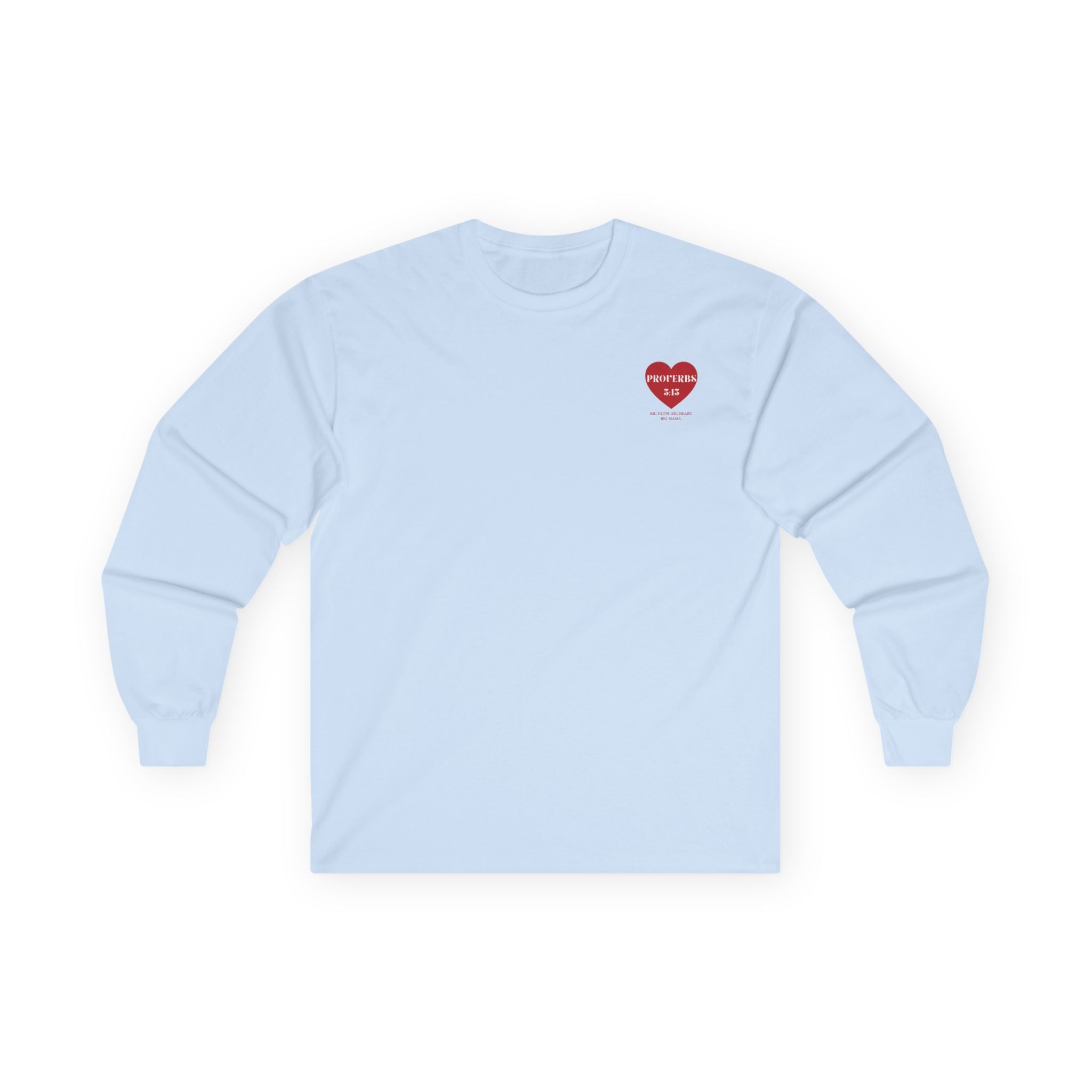 Faith-Inspired Long Sleeve Tee with Proverbs 3:15