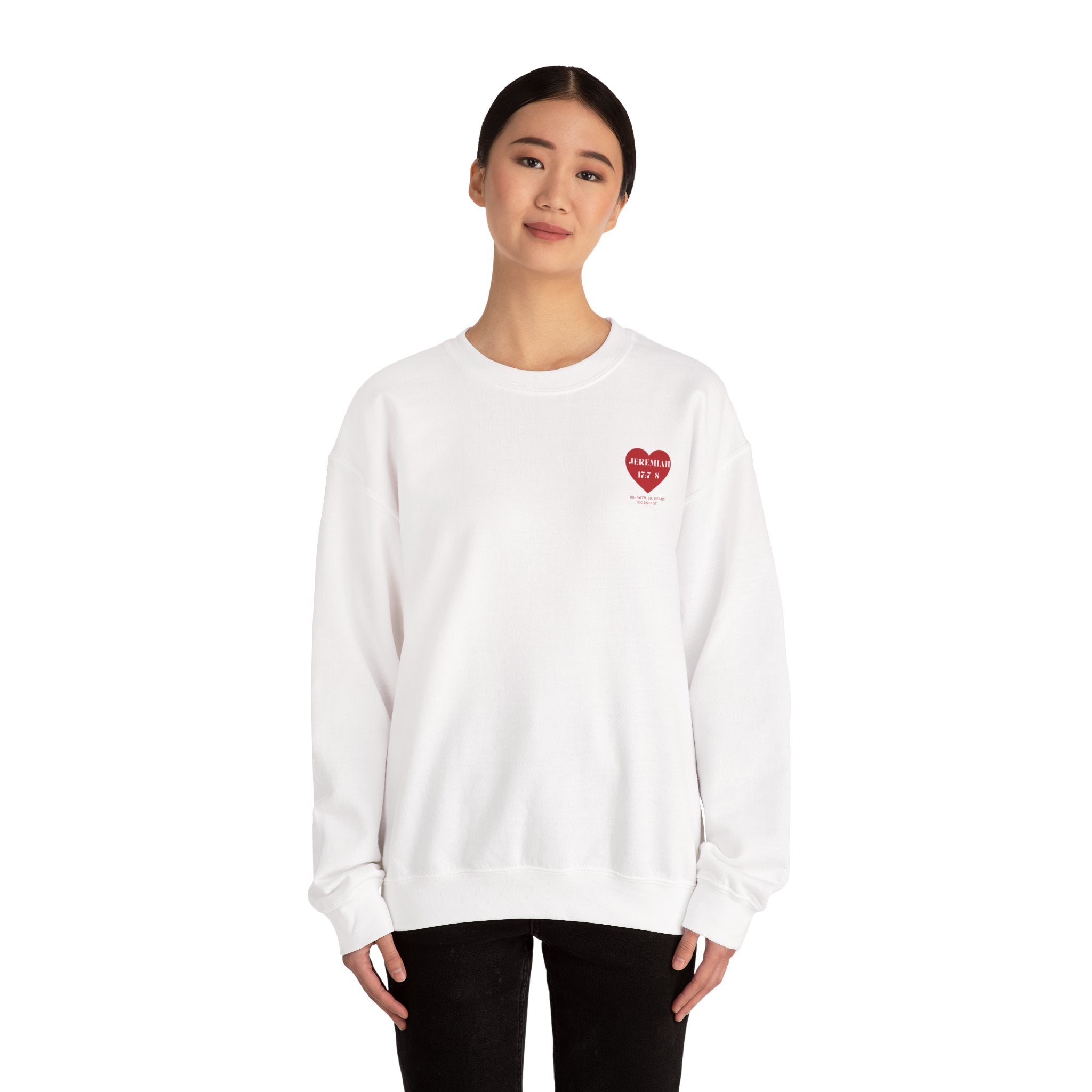 Jeremiah 17:7-8 Heart Crewneck Sweatshirt – Inspirational Bible Verse Pullover