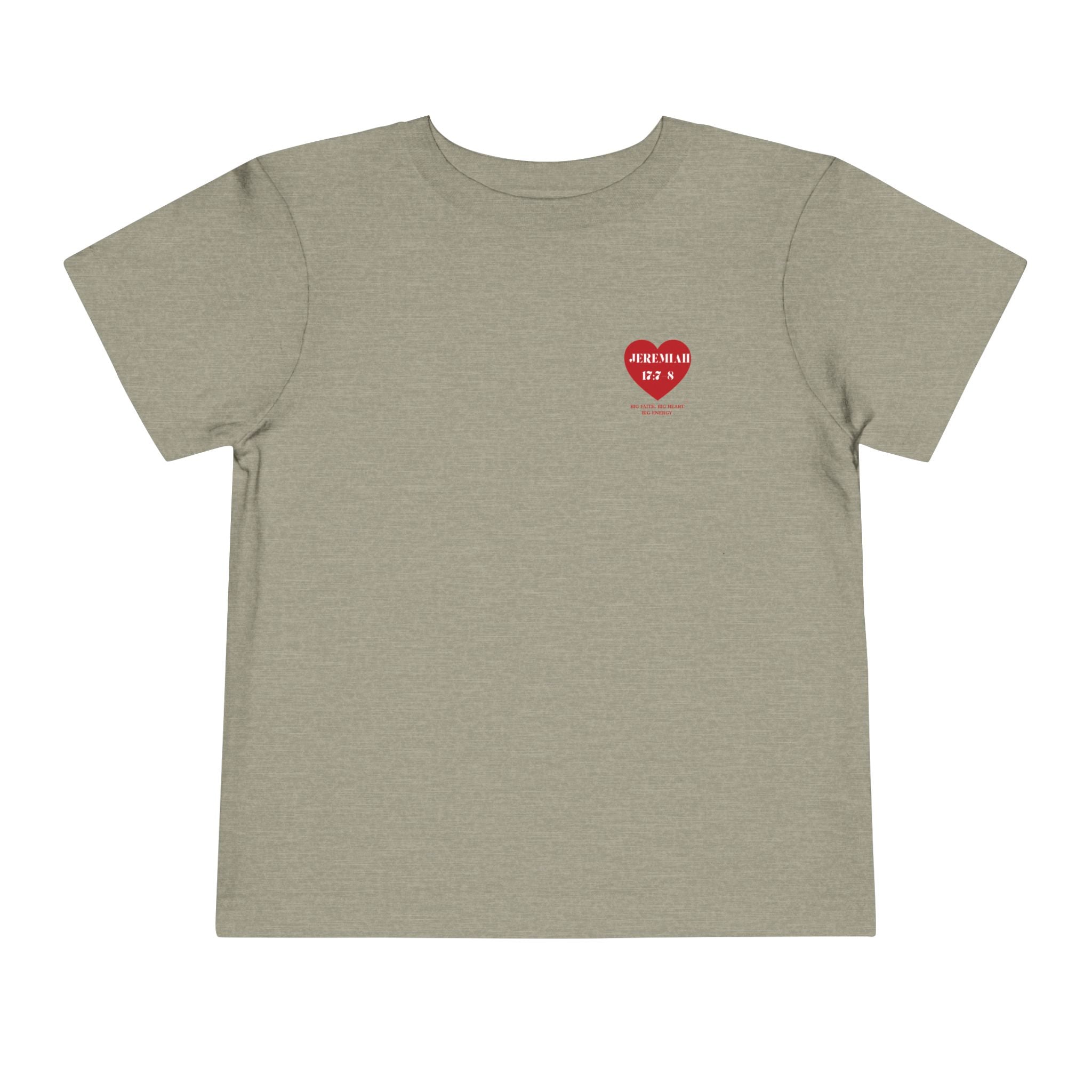 Toddler Tee — Red Heart "Jeremiah 17:7-8" Inspirational Bible Verse Shirt