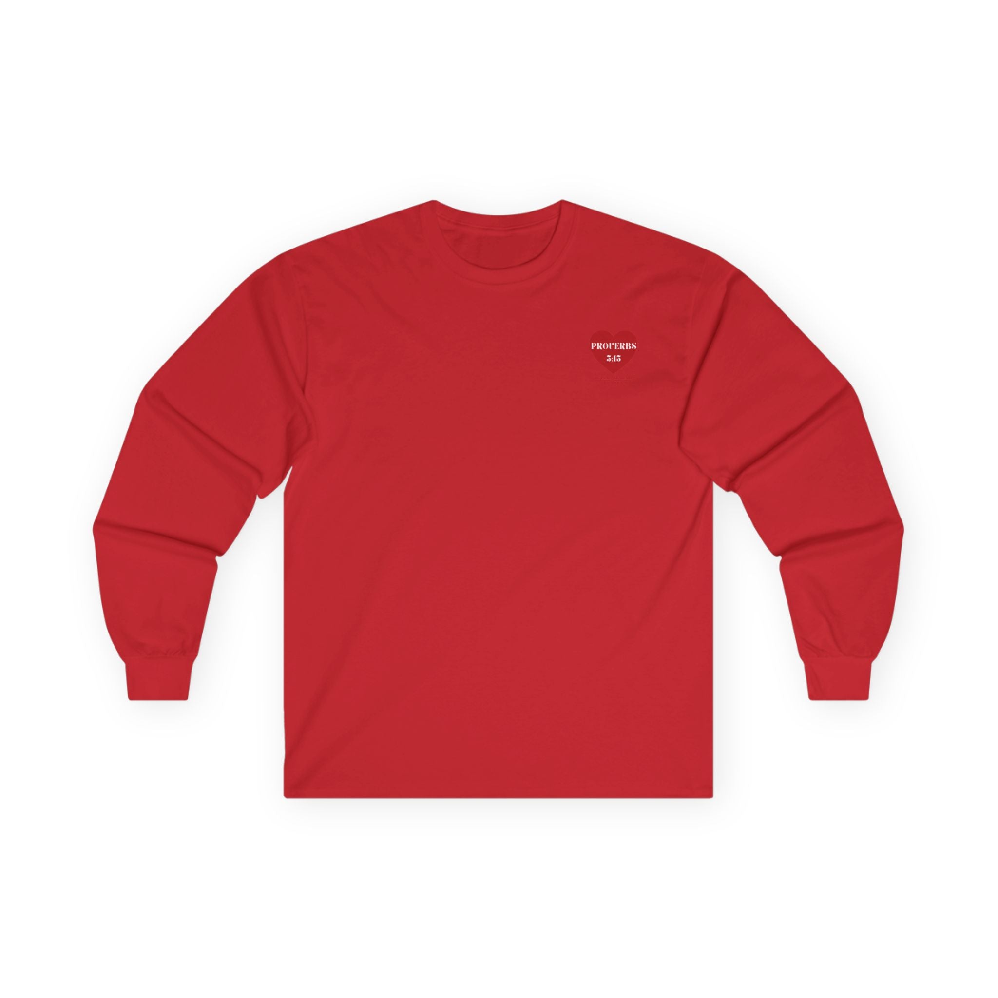 Faith-Inspired Long Sleeve Tee with Proverbs 3:15