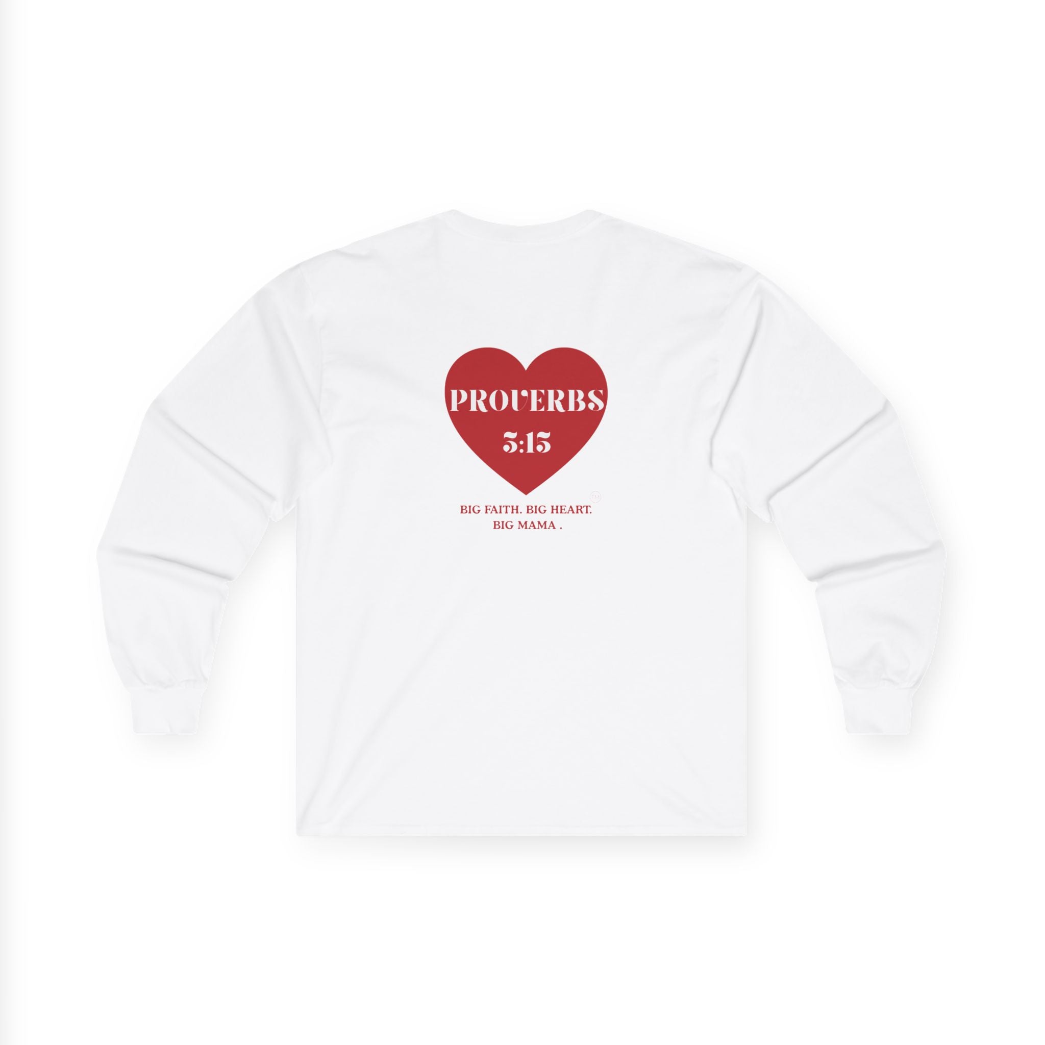 Faith-Inspired Long Sleeve Tee with Proverbs 3:15