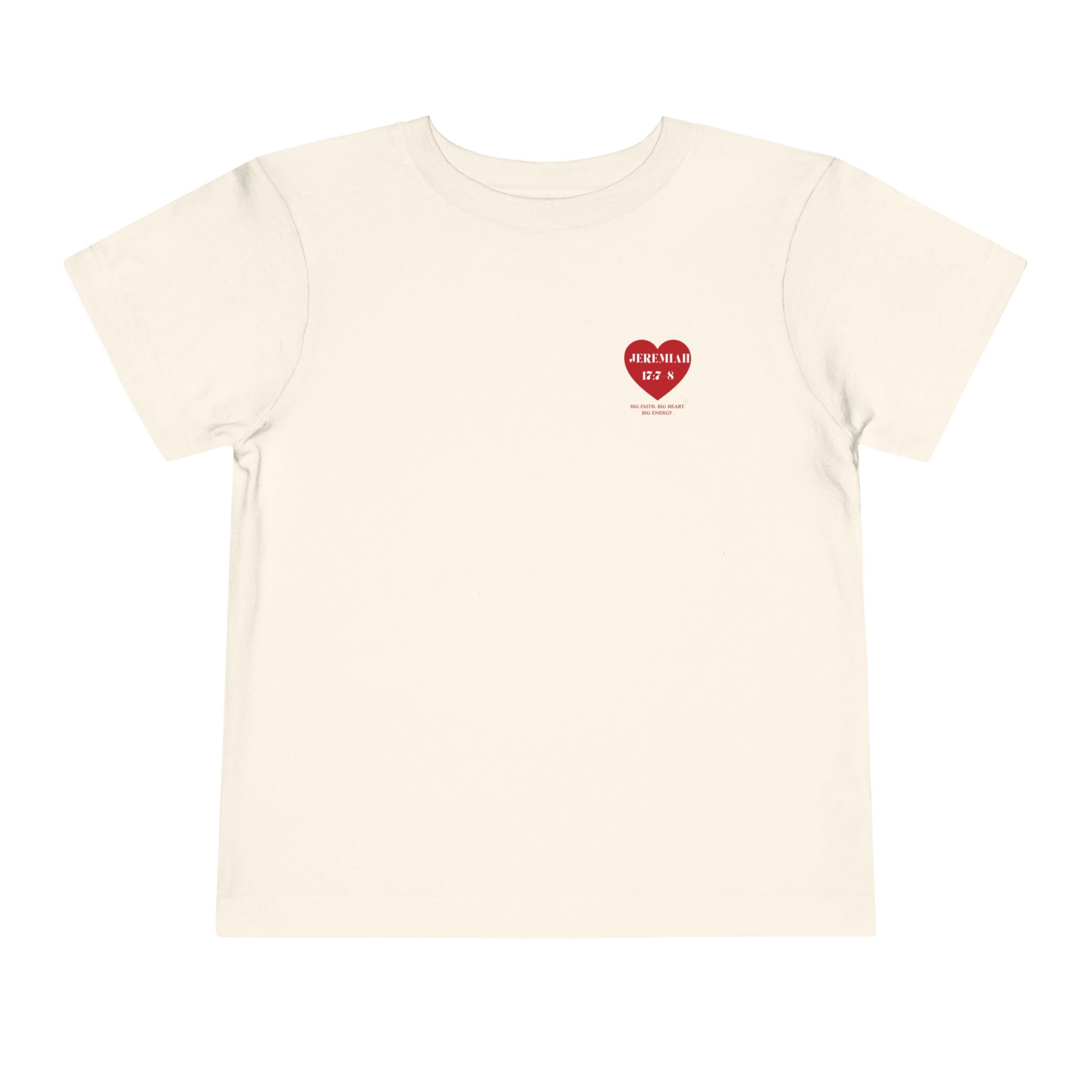 Toddler Tee — Red Heart "Jeremiah 17:7-8" Inspirational Bible Verse Shirt