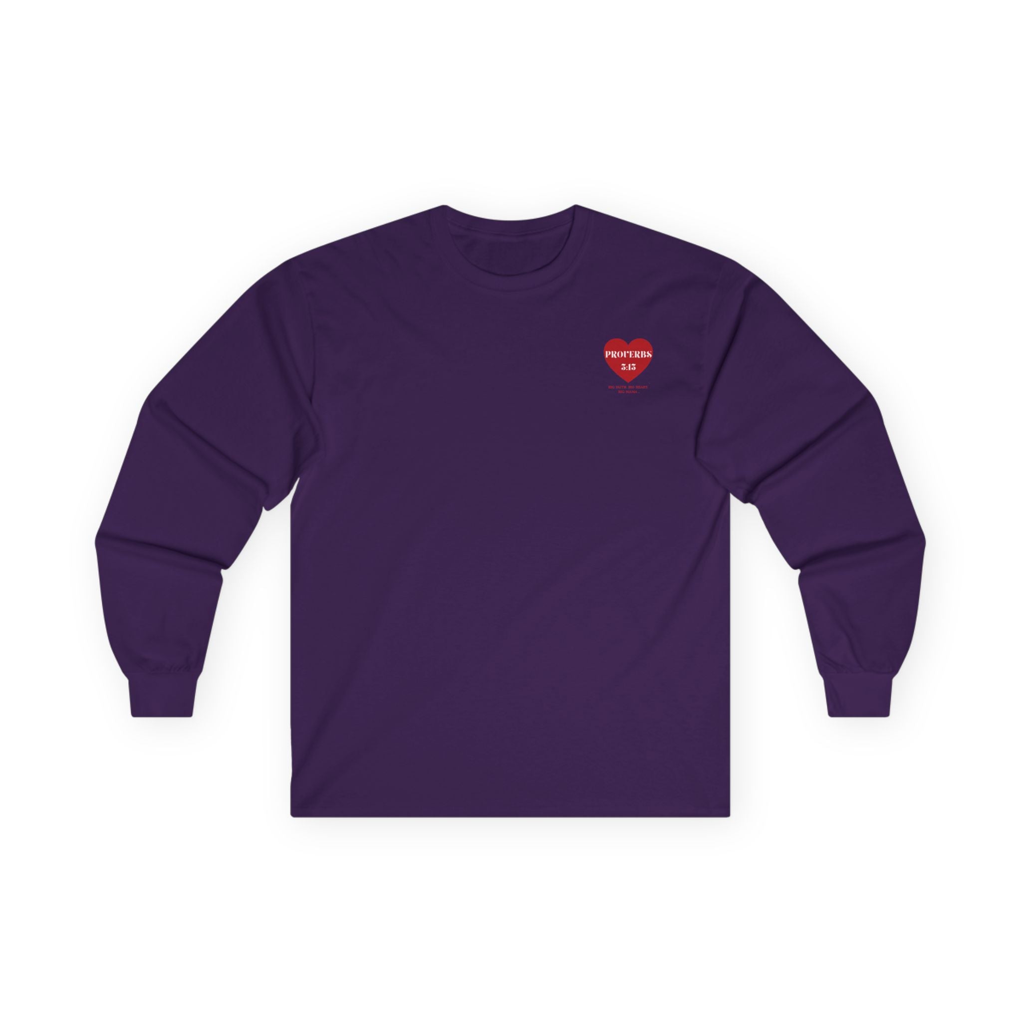 Faith-Inspired Long Sleeve Tee with Proverbs 3:15