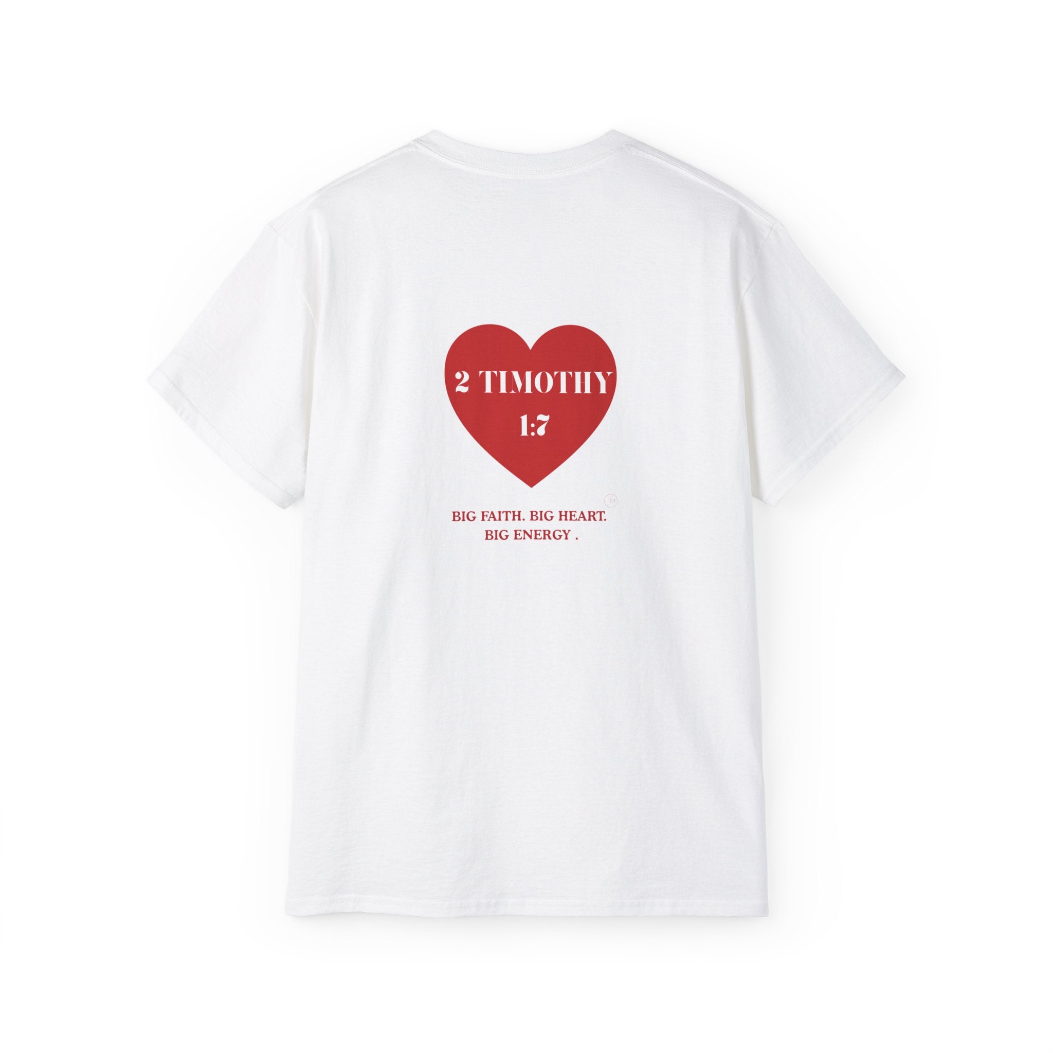 Unisex Christian Heart Tee — “2 Timothy 1:7” Inspirational Scripture T-Shirt