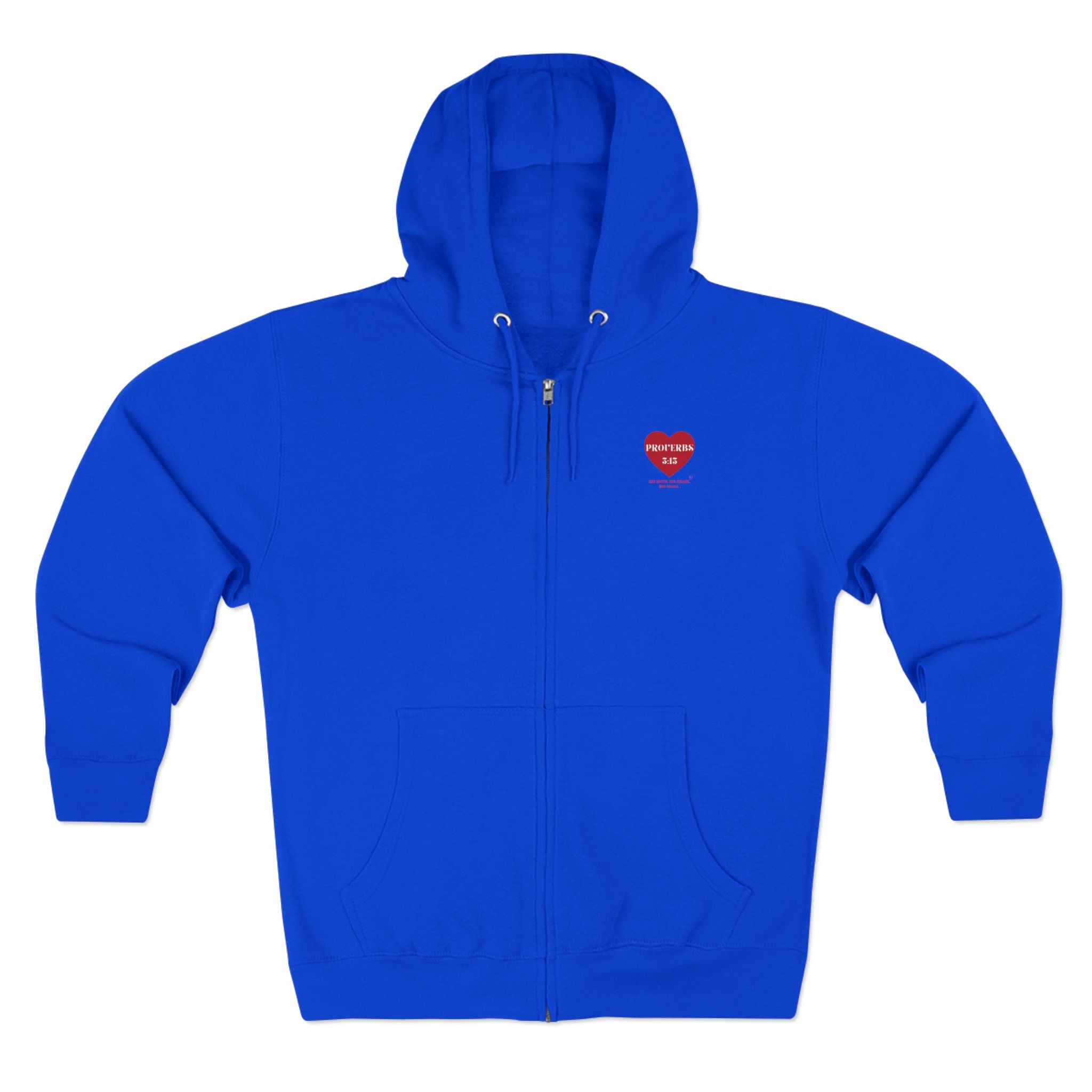 Zip Hoodie - Proverbs 3:15 Heart Graphic Zip-Up Hoodie