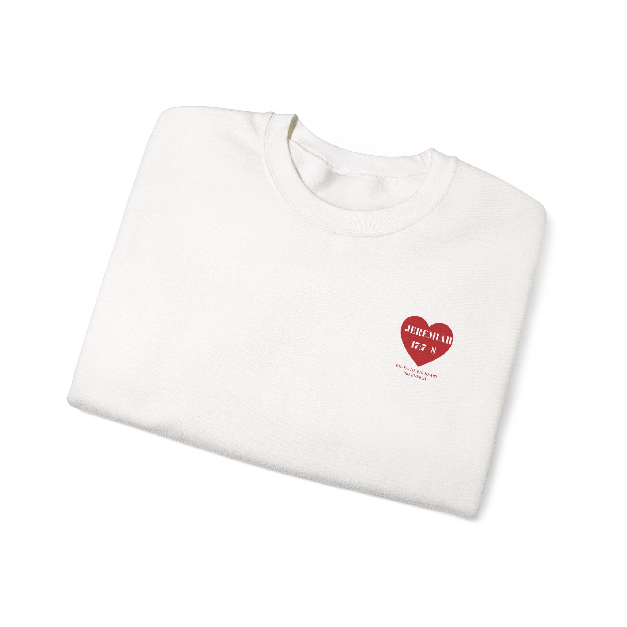 Jeremiah 17:7-8 Heart Crewneck Sweatshirt – Inspirational Bible Verse Pullover
