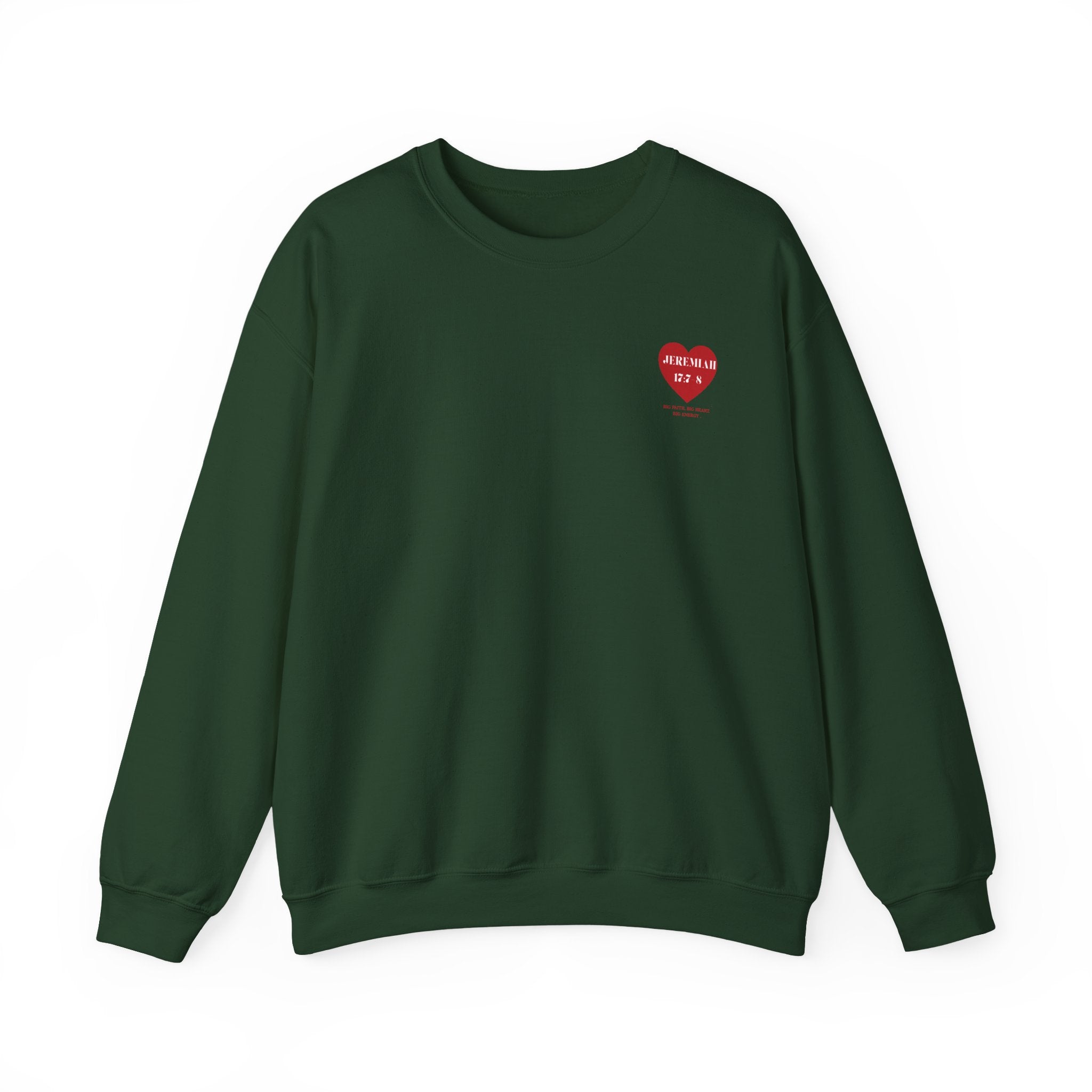 Jeremiah 17:7-8 Heart Crewneck Sweatshirt – Inspirational Bible Verse Pullover