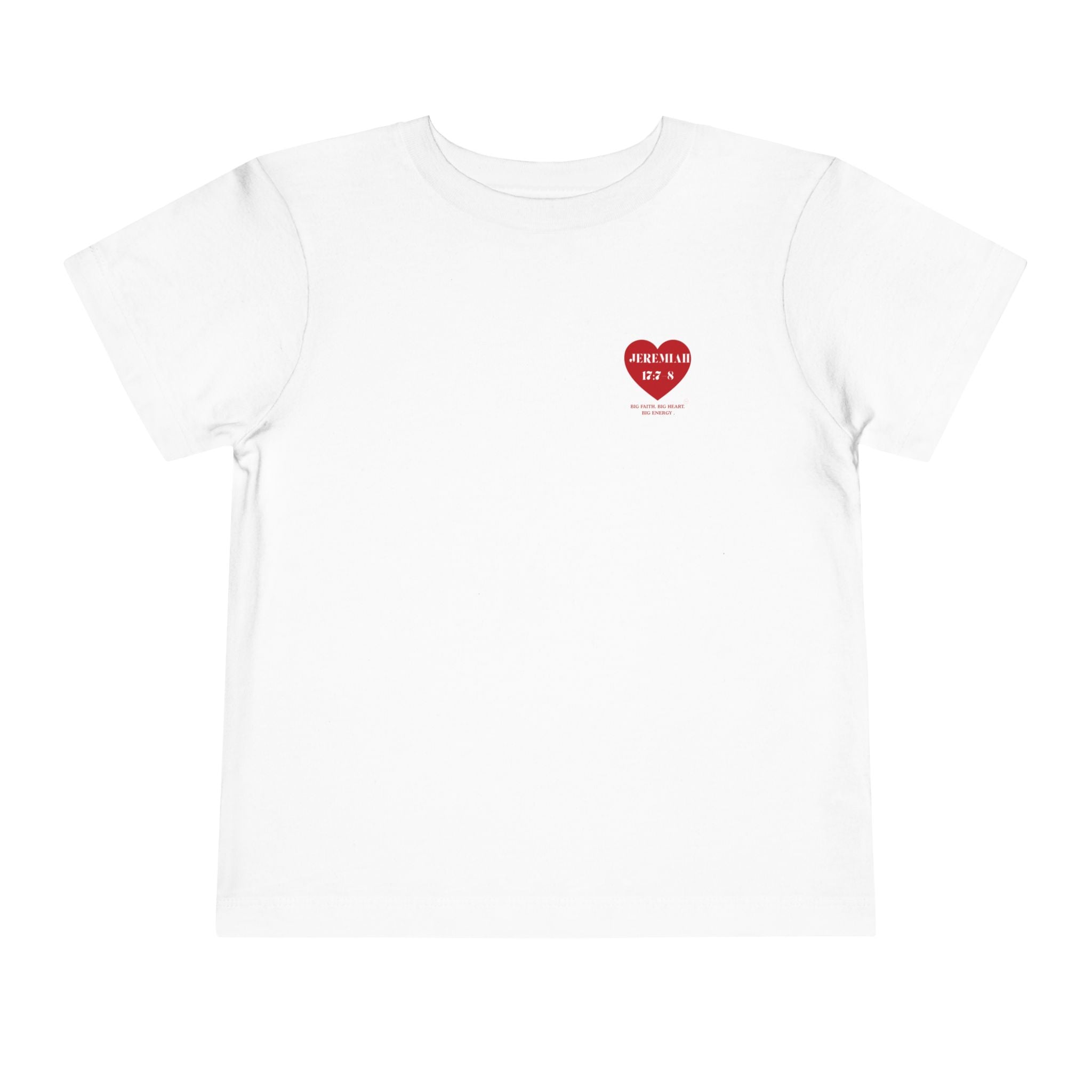 Toddler Tee — Red Heart "Jeremiah 17:7-8" Inspirational Bible Verse Shirt