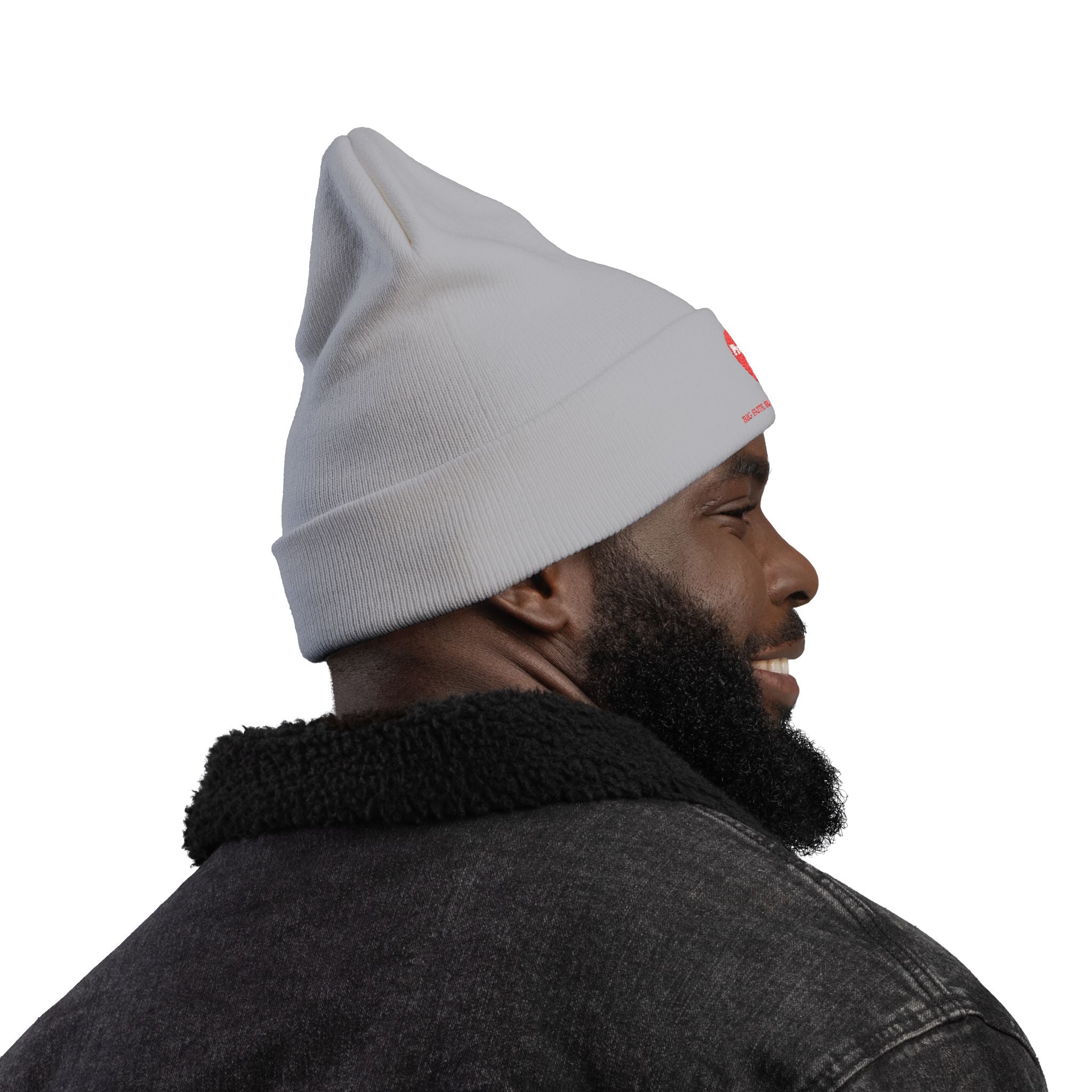 Embroidered 'Proverbs 3:15' Heart Knit Beanie — Faith-Inspired Winter Hat